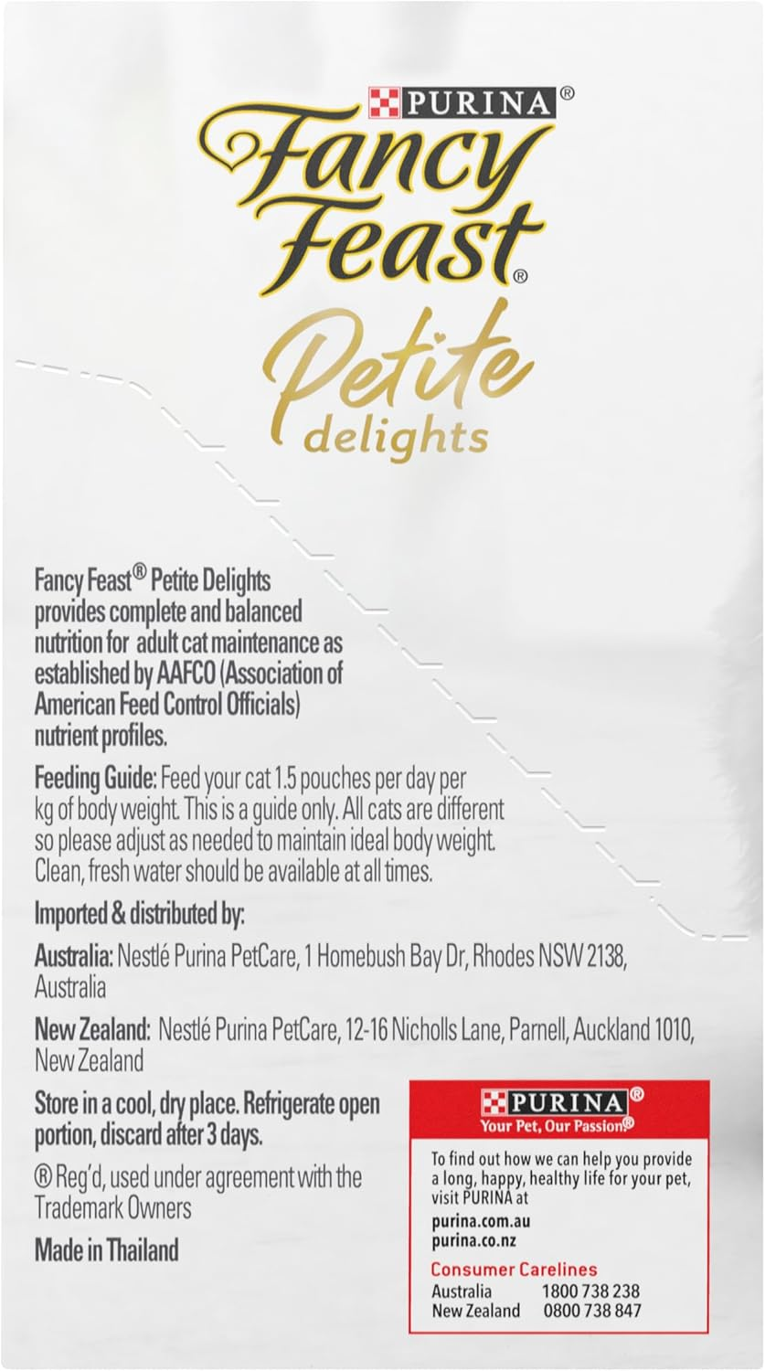 Fancy Feast Adult Petite Delights Salmon Tuna & Chicken Grilled Wet Cat Food 6X50G