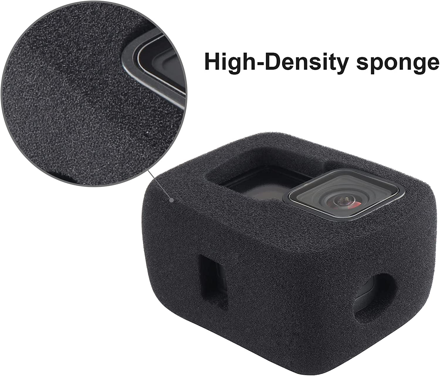 HSU Windslayer Cover for Gopro Hero 12/11/10/9 Black, Windslayer Cover Housing Frame Case, Video Noise Reduction Accessory (2 Pack) image number 2