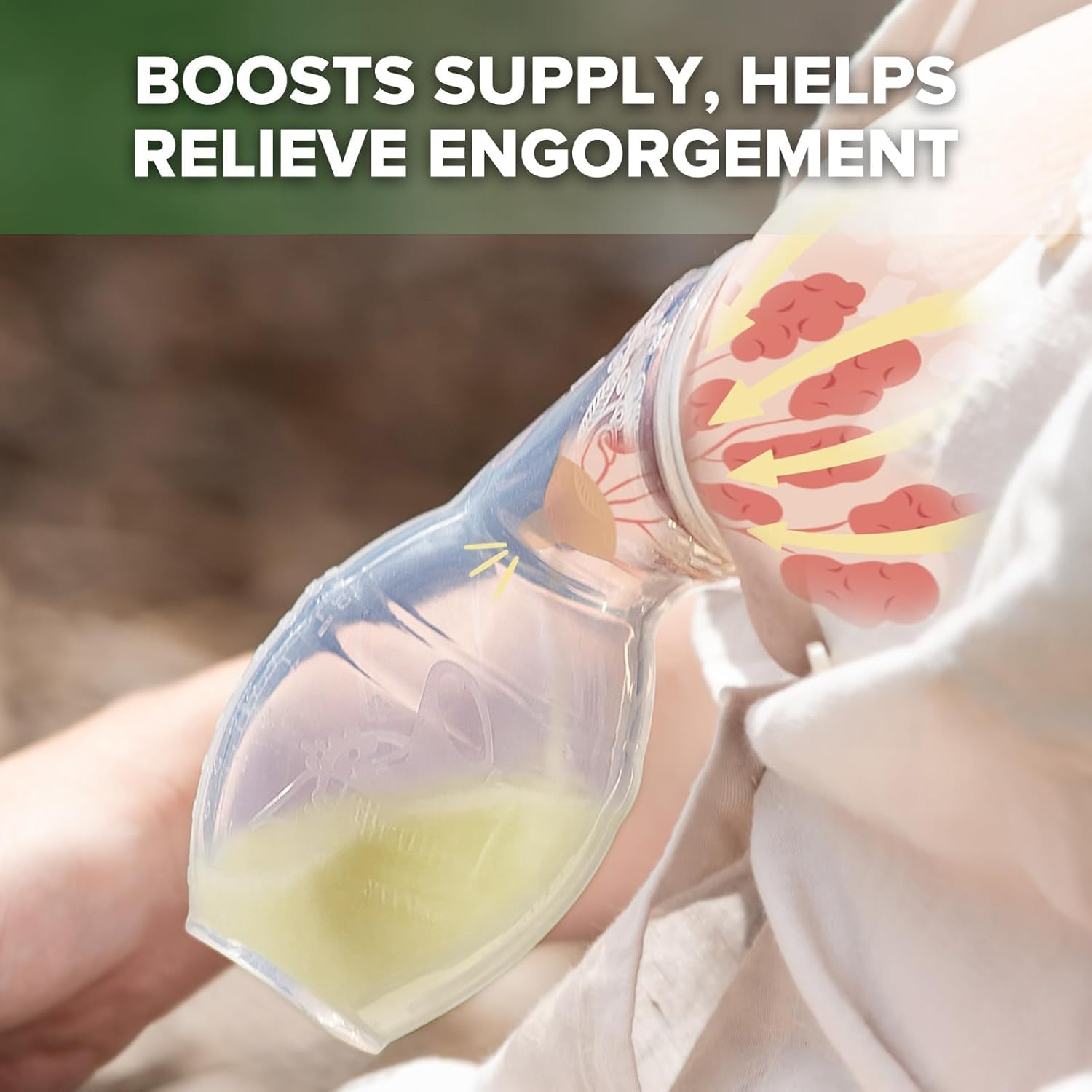 Haakaa Manual Breast Pump with Lavender Gap, Breastmilk Collector Breastfeeding Pump (4Oz/100Ml) image number 6