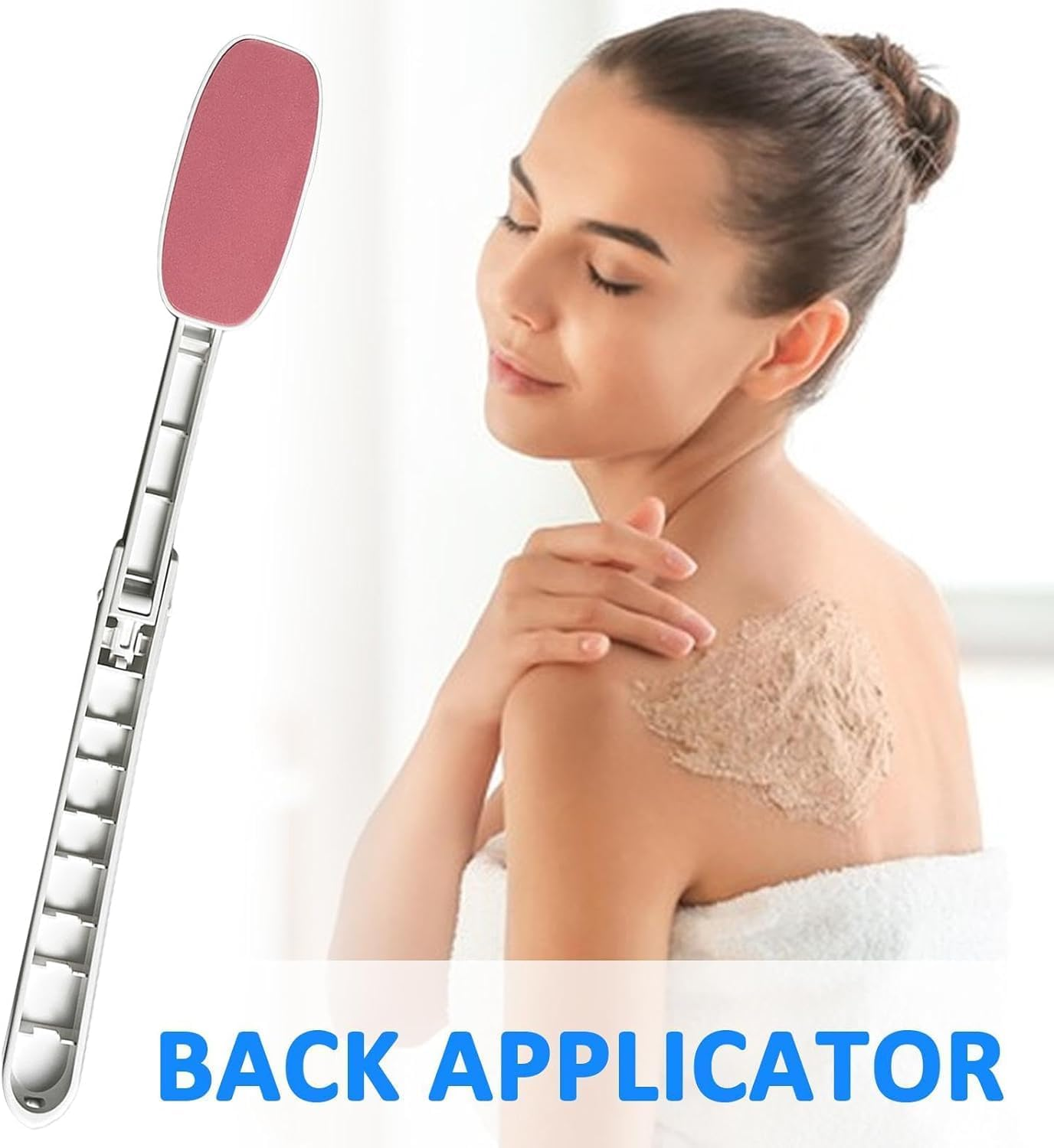 WADY Back Applicator, Lotion Applicator for Back, Easy Lotion Applicator, Back Cream Applicator, Back Moisturizer Applicator, Long Handled Lotion Applicator for Medicine, Skin Cream, Sunscreen (Pink) image number 1