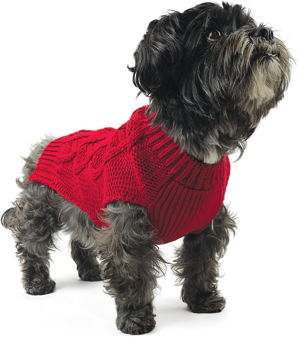 Huskimo Diamond Cable Dog Jumper, Scarlett, 46Cm