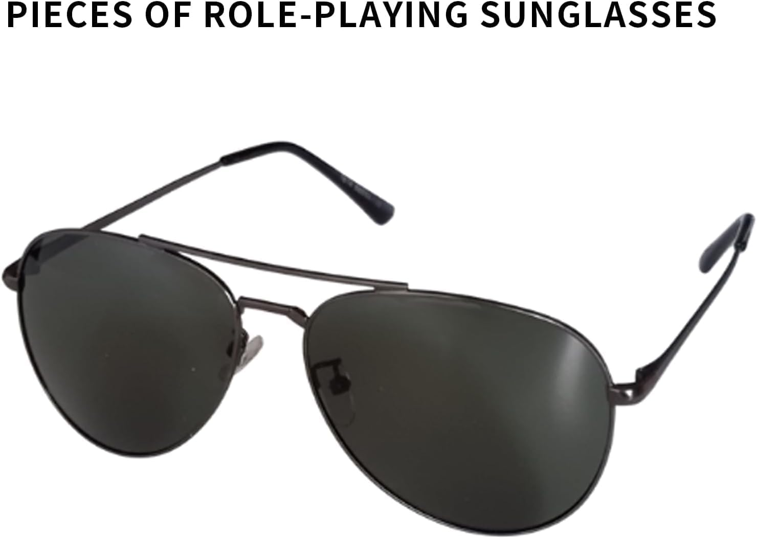 Secret Service Earpiece - 2Pcs Spy Agent Cosplay Accessory Kitbadge & Sunglasses for Kids FBI Police Role Play, Costume Toy Ring Bearer Wedding image number 2