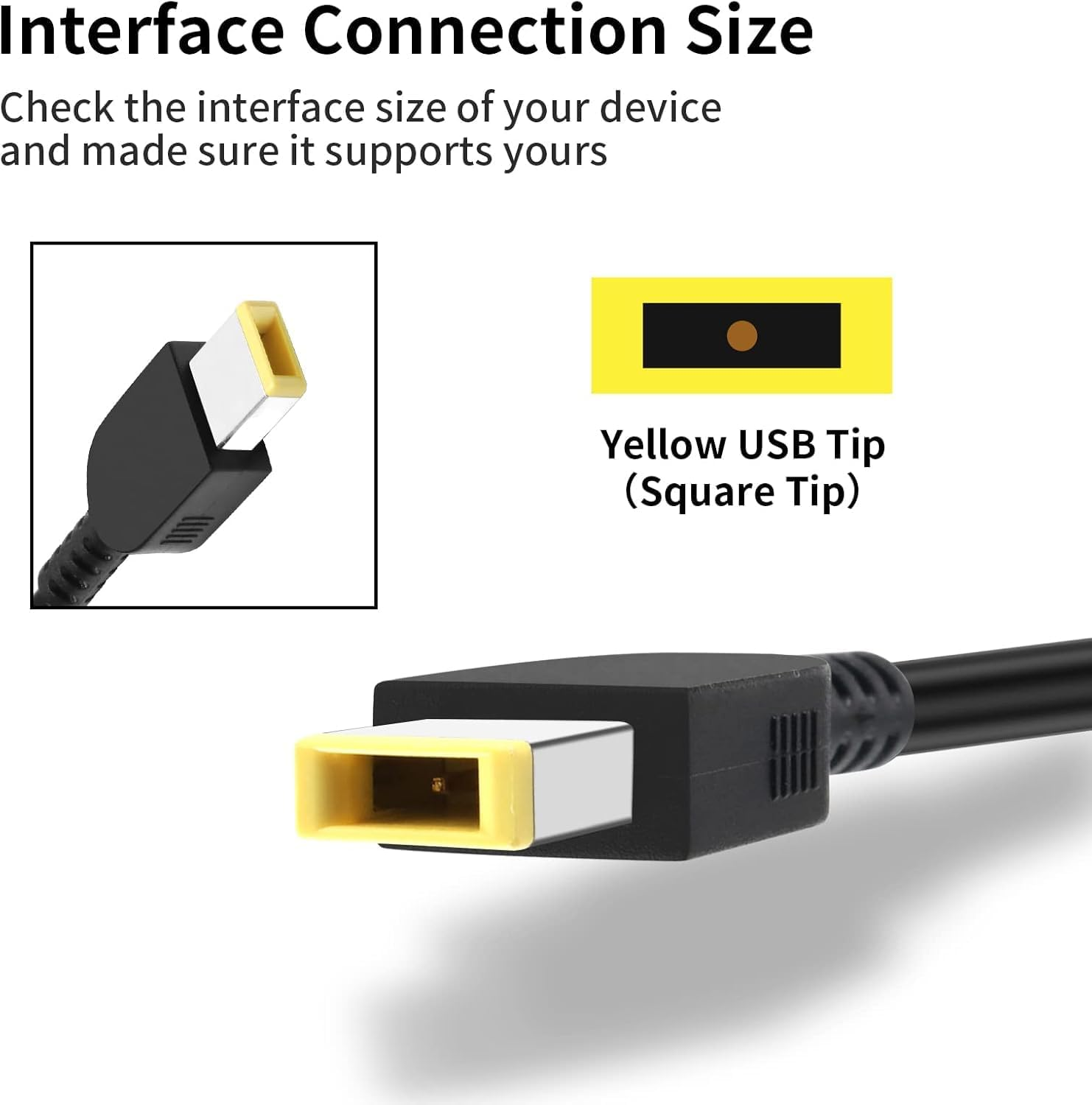 65W Charger Power Adapter for Lenovo Thinkpad E440 E450 E560 T430 T440 T450 T460 T560 X240 X270 Yoga 2 11S 13 14 Z505 Z580 Ideapad 300 500 U430 U530 Z510 Series Adapter Power Supply (NOT Type C) image number 4