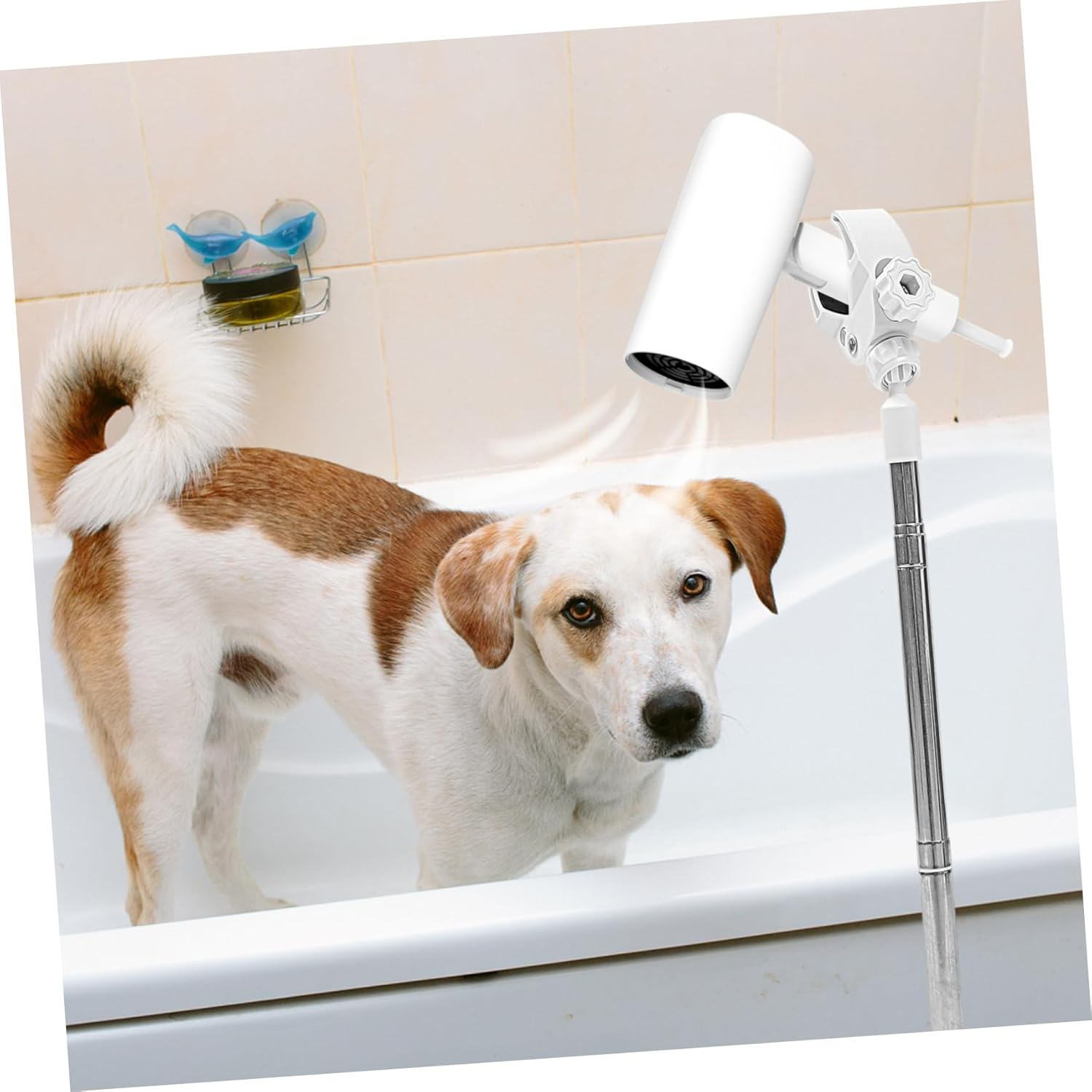 Outanaya Adjustable PET Hair Dryer Stand Rotatable Blow Dryer Holder for Dog Grooming Extendable Floor Support for Easy Drying image number 4