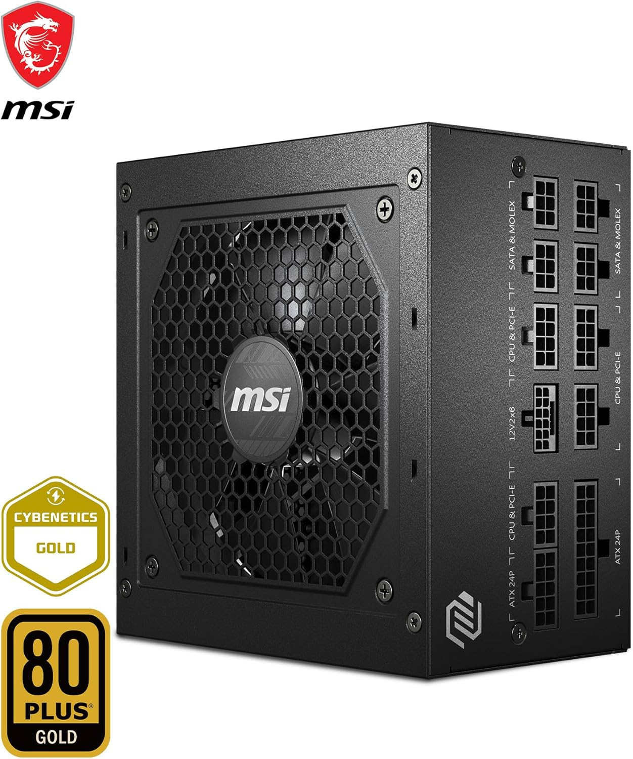 850 Watt MSI MAG A850GL Gold Full Modular Gen5 Power Supply image number 5