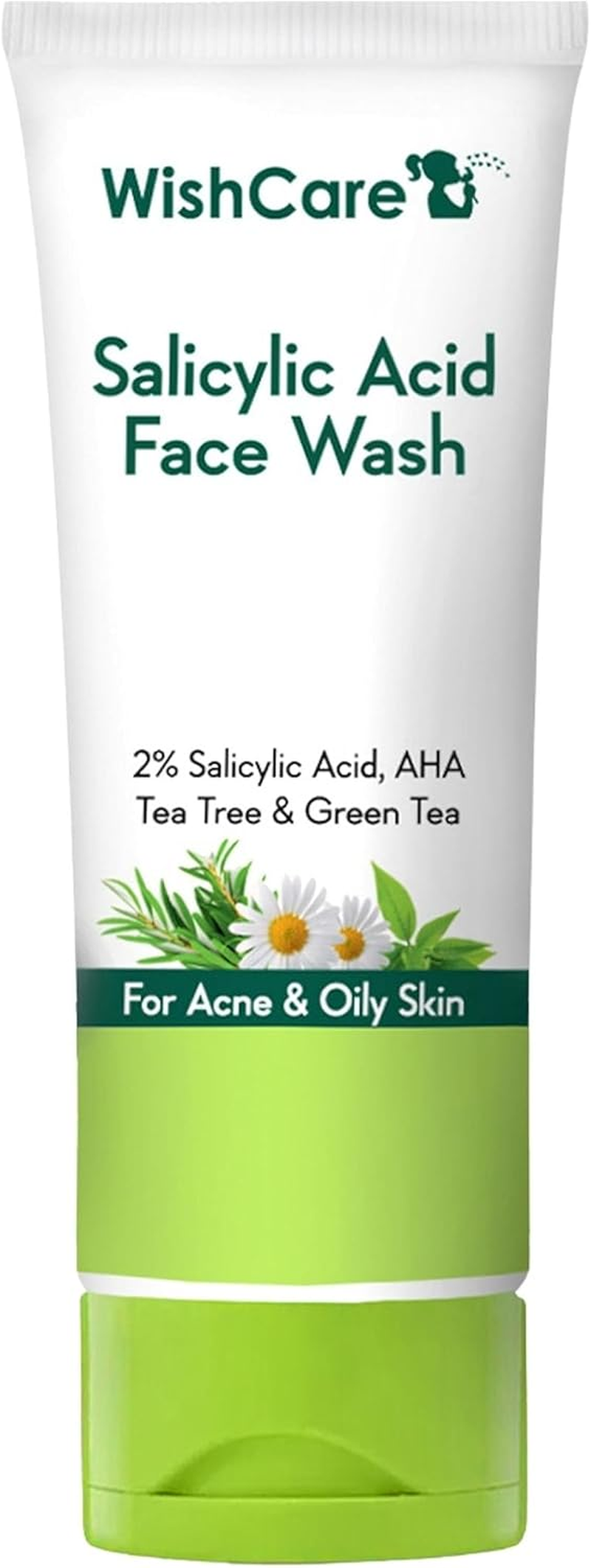 Wishcare 2% Salicylic Acid Face Wash with AHA, Greentea, Chamomile & Teatree - for Oil & Acne Control image number 5
