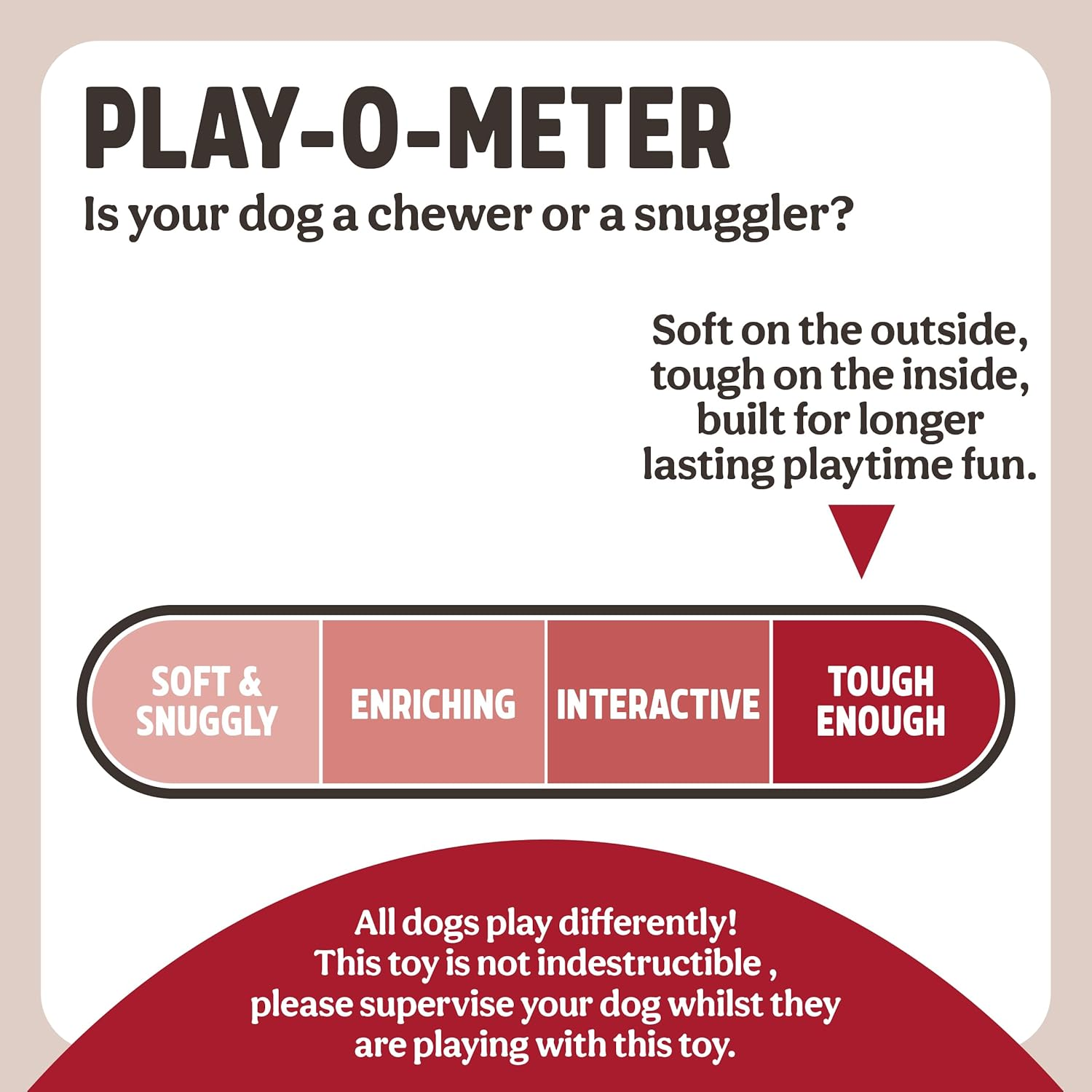 Tough Rope Core Cow, Plush Interactive Dog Toy - Brown image number 5