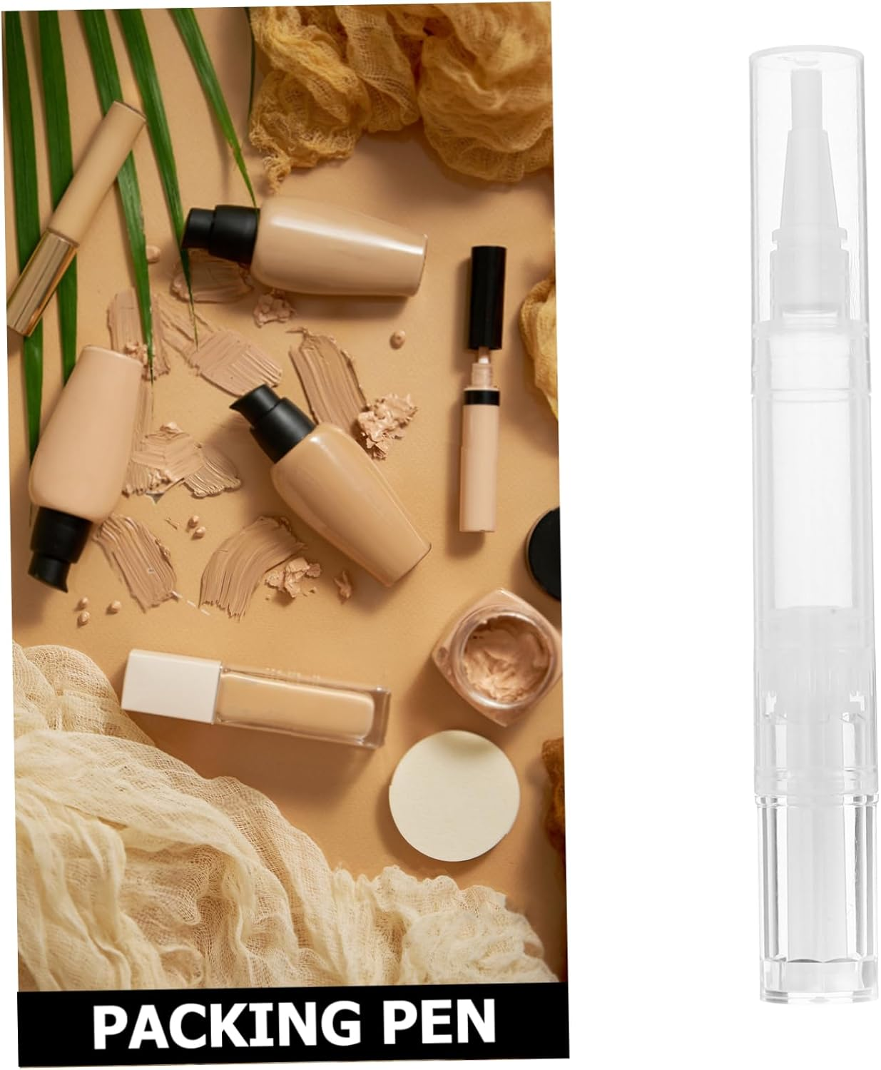 SOLUSTRE Whitening Pencil for Nails French Manicure Pencil White Reusable Nail Oil Pen Refillable Twist Pen