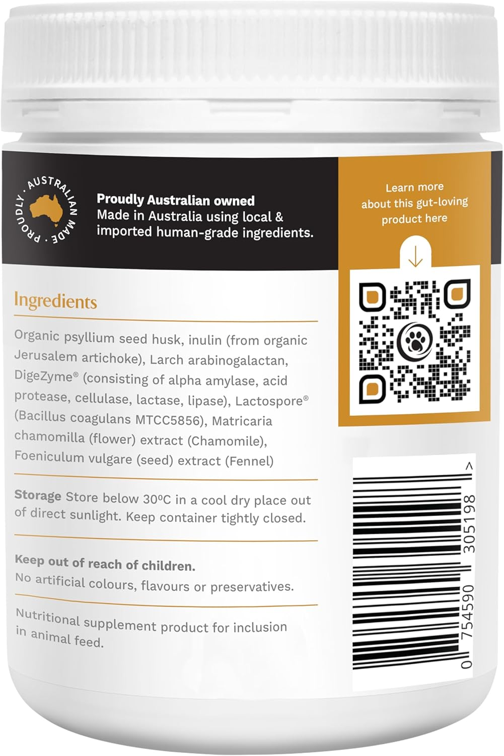 Gut Protect - Digestive Support for Dogs - Prebiotics, Probiotics, Herbs & Enzymes - Gut Flora, Nutrient Absorption & Immunity - Eases Discomfort & Promotes Regularity (400 G) image number 1