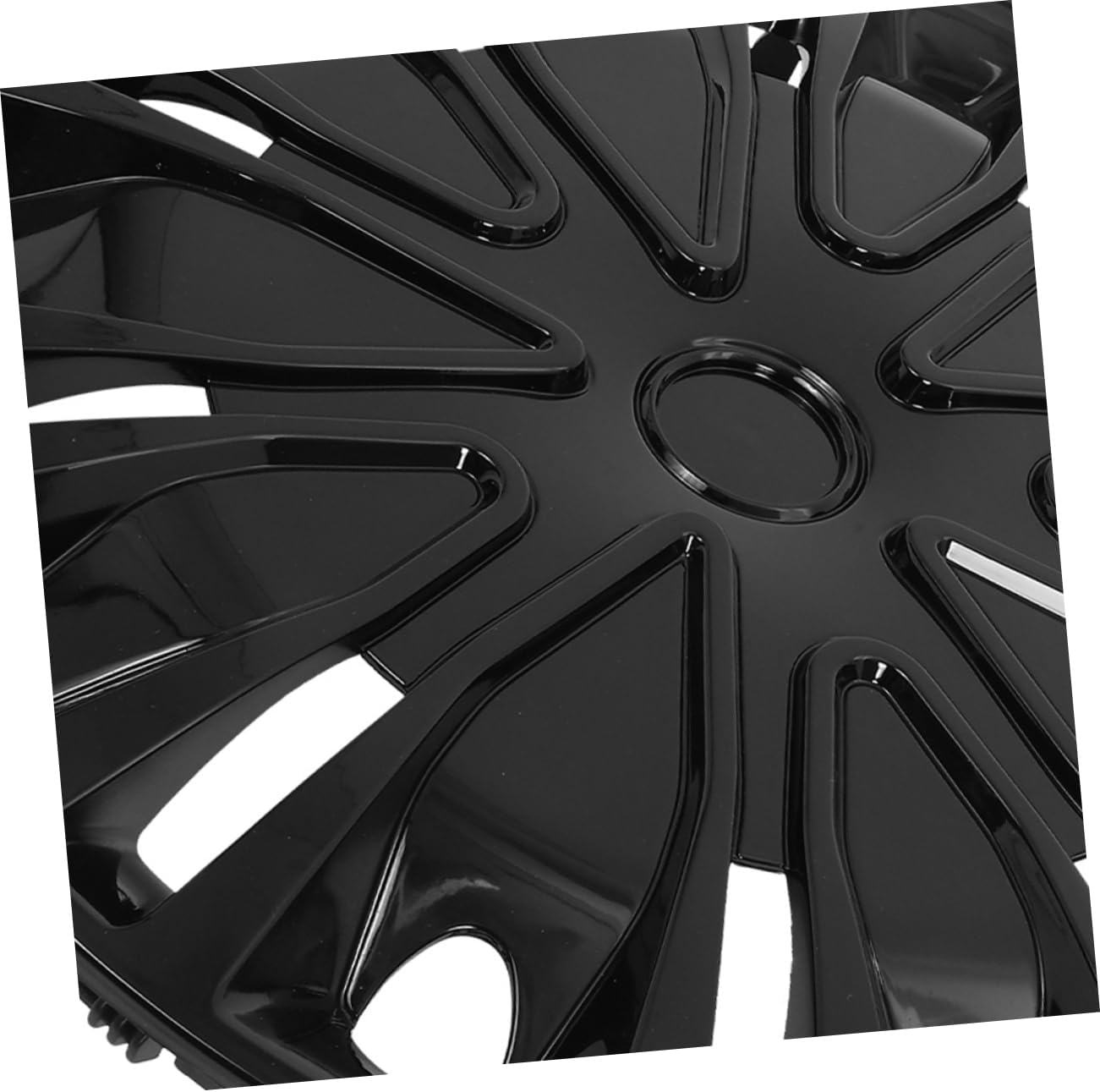 GANAZONO 15 Inch Automotive Wheel Hub Covers Car Hubcaps Full Black Decorative Universal Replacement Hub Caps for Vehicle Wheels