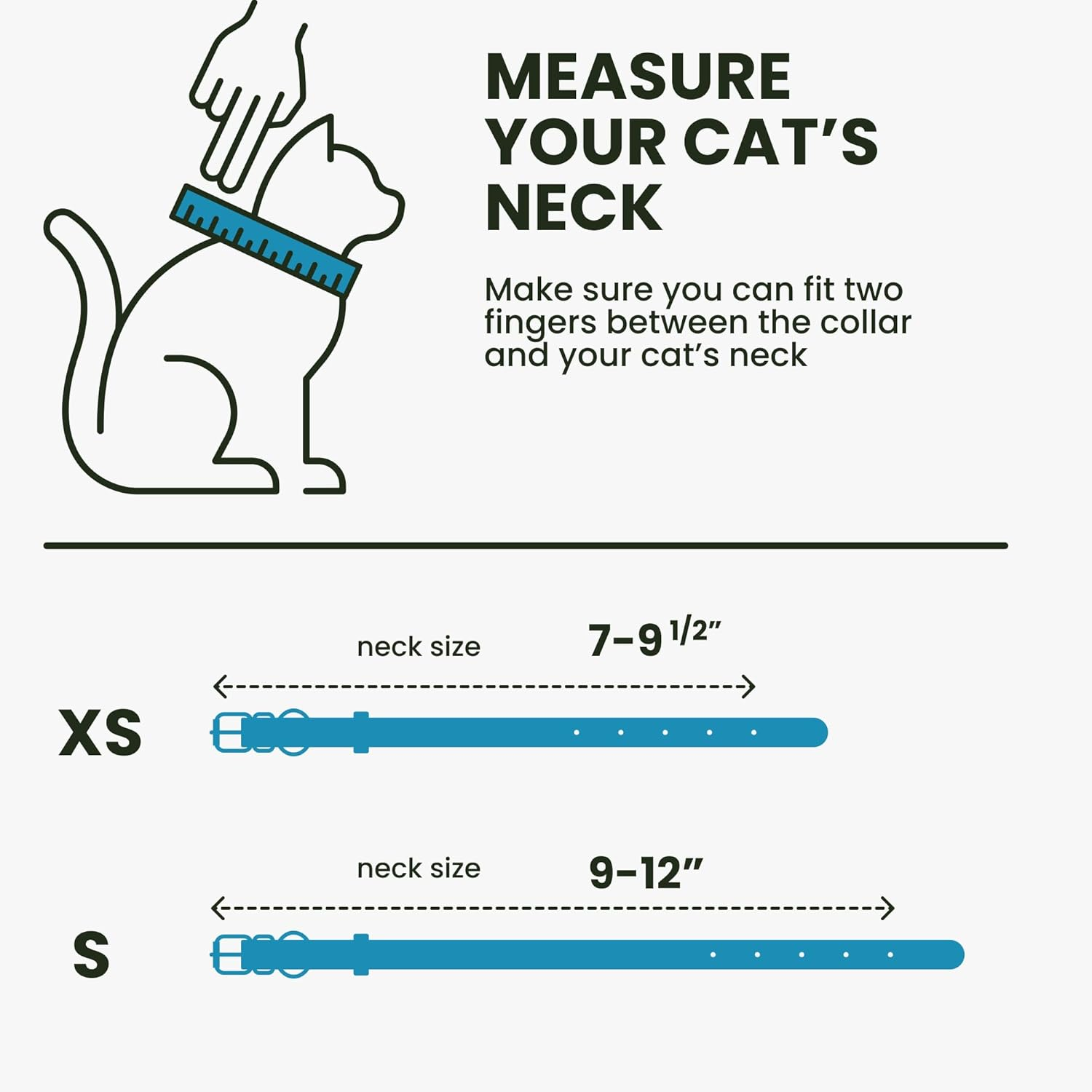 BRONZEDOG Leather Cat Collar with Removable Bells Non Breakaway Kitten QR Tag for Girl Boy (7" - 9" for Cats, Blue & Silver) image number 5