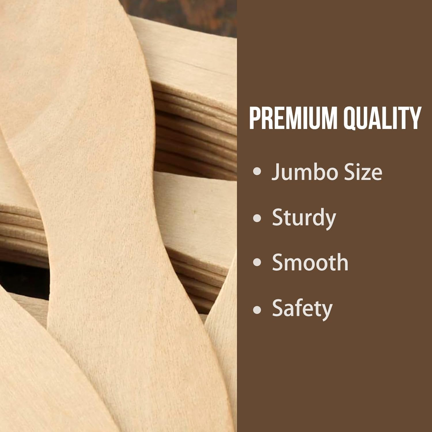 8 Inch Craft Sticks, 120 Pcs, Wood Wavy Sticks, Fan Handles, Large Popsicle Sticks for Crafts, Wedding Programs, DIY Crafting, Painting Mixing image number 5