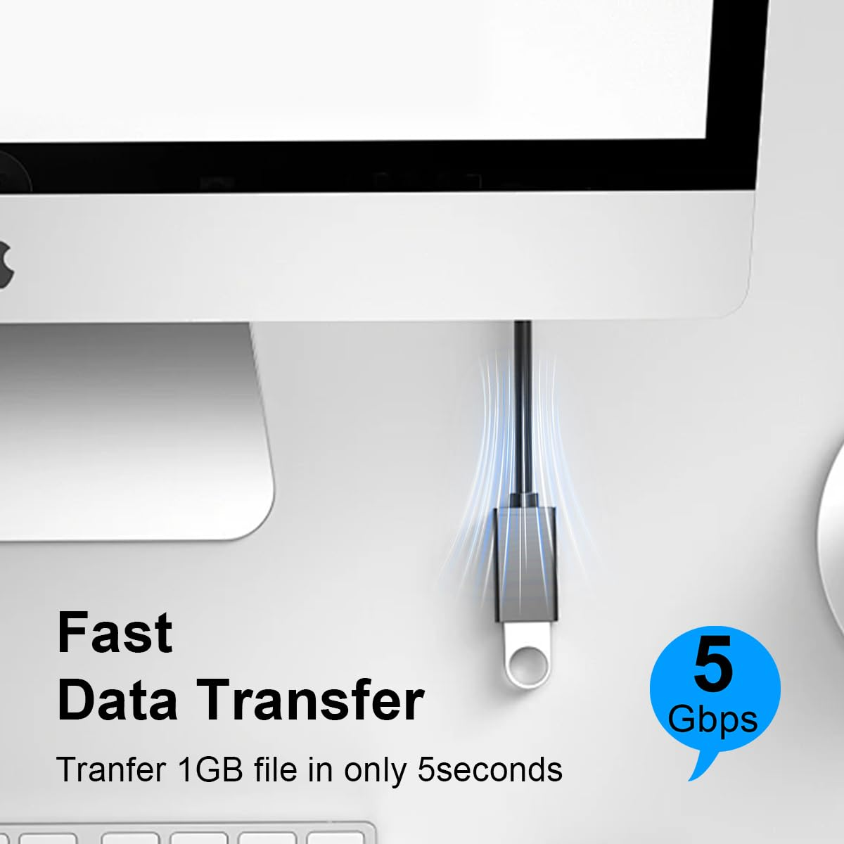 [2 Pack] T Tersely 2M USB Extension Cable Type a 3.0 Extender Cord, Male to Female High Speed Data Transfer Lead Compatible with USB Flash Drive, Keyboard, Wifi Adapter, PS5/4, Xbox, VR, Controller