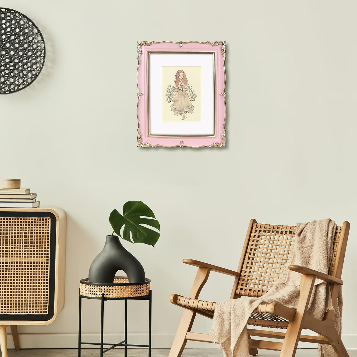 PHAREGE Vintage Picture Frame 8X10 Pink Gold, 8 by 10 Ornate Decorative Antique Frame with Mat for 5X7 Photo, Fancy Matted Frame for Desktop or Wall, Horizontal or Vertical image number 6