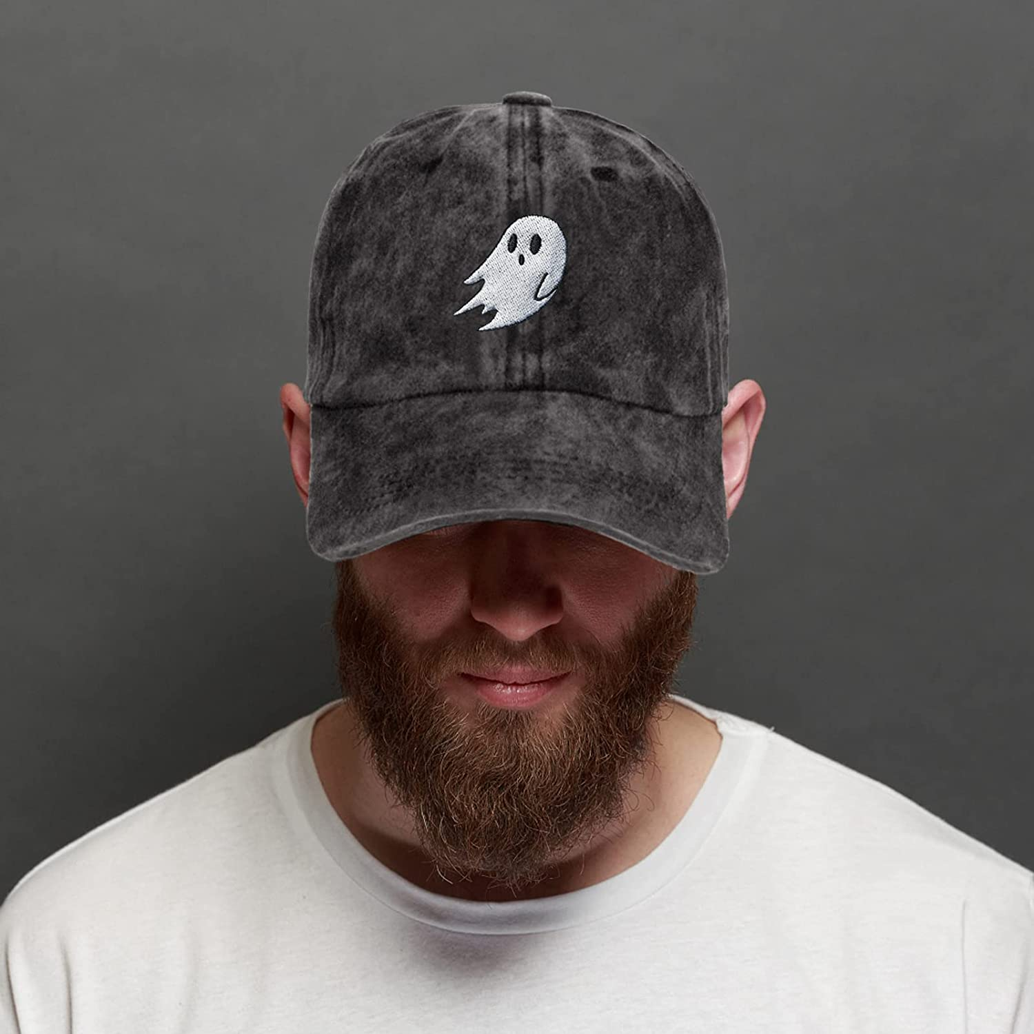 Ikenacy Halloween Cool Ghost Knit Beanie Hats/Baseball Cap for Men Women Cute Goth Boo Gifts Gothic Spooky Winter image number 1