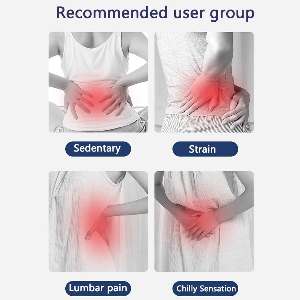 Cordless Portable Heating Pad for Back Pain Relief, 1800Mah Lower Back Massager with 5 Heat 3 Vibration, Lower Back Massager with Heat Wireless, Ideal Presents for Women and Men image number 6