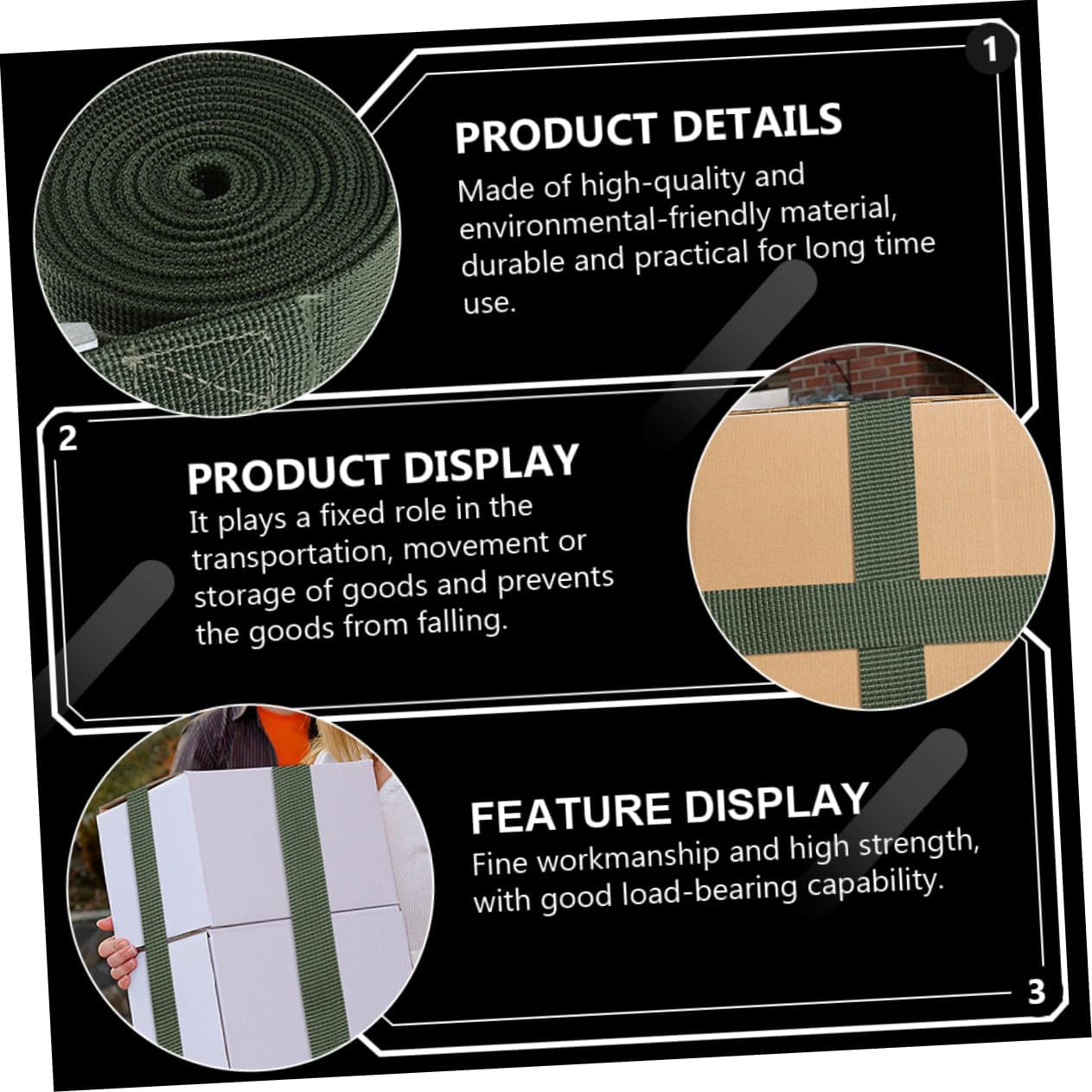 BESTYASH 6Pcs Environmental-Friendly Luggage Fixed Belt Car Luggage Binding Belt Cargo Fixing Strap image number 2