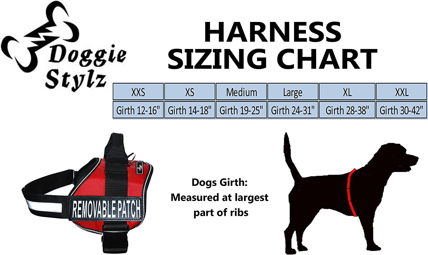 Doggie Stylz Blind Dog Harness No Pull No Escape Dog Vest for Blind Dogs Adjustable Vest with Handle Blind Dog Accessories and Patches for Training and Mobility image number 6