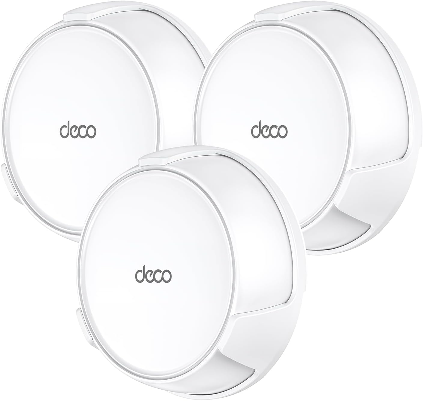 XLTTYWL Deco Wifi 7 Wall Mount Kit, Deco BE23/BE25/BE3600/BE5000 Router Mount Bracket Optimize Space&Cable Management for TP Decos 7 Dual-Band Wifi 7 Mesh Wi-Fi System (White, 3 Pack)