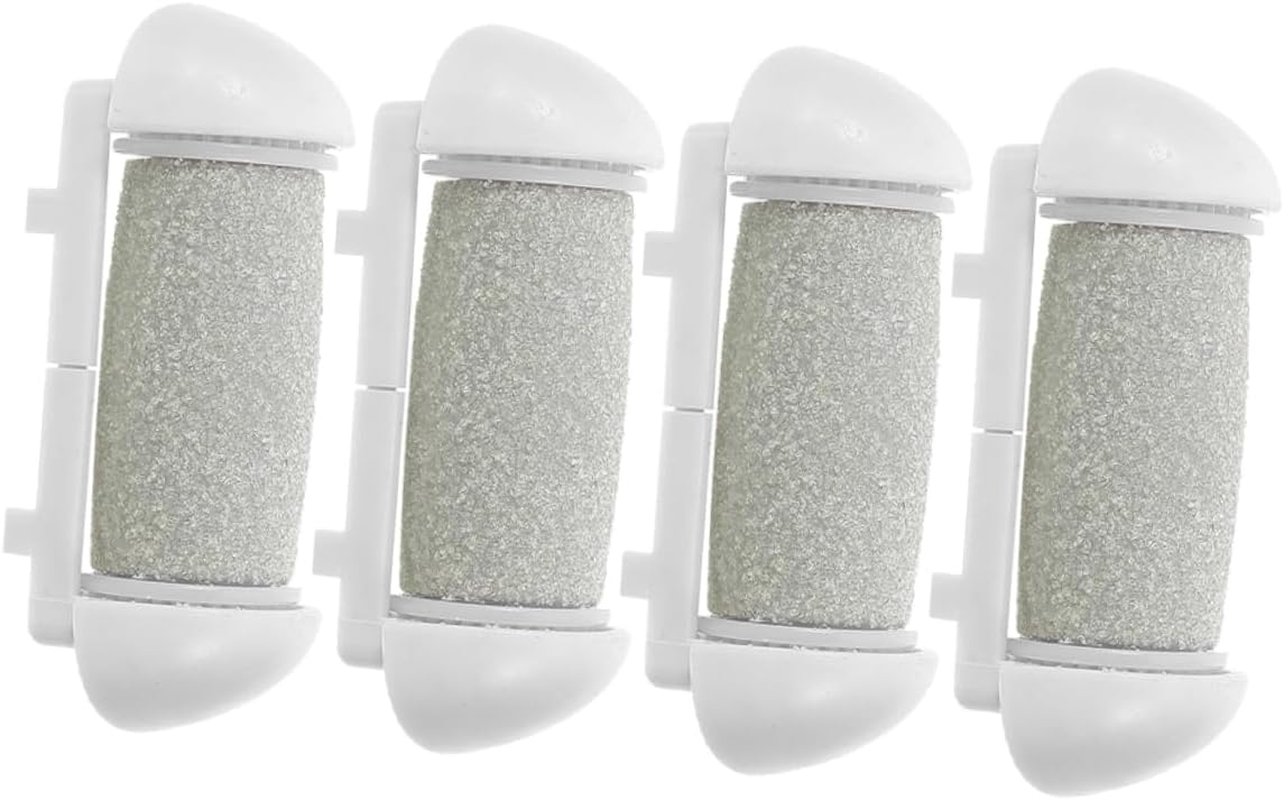 Healeved 4Pcs Foot Callus Remover Replacement Roller Heads for Electric Pedicure Tool Grinder Coarse Skin Removing Accessory