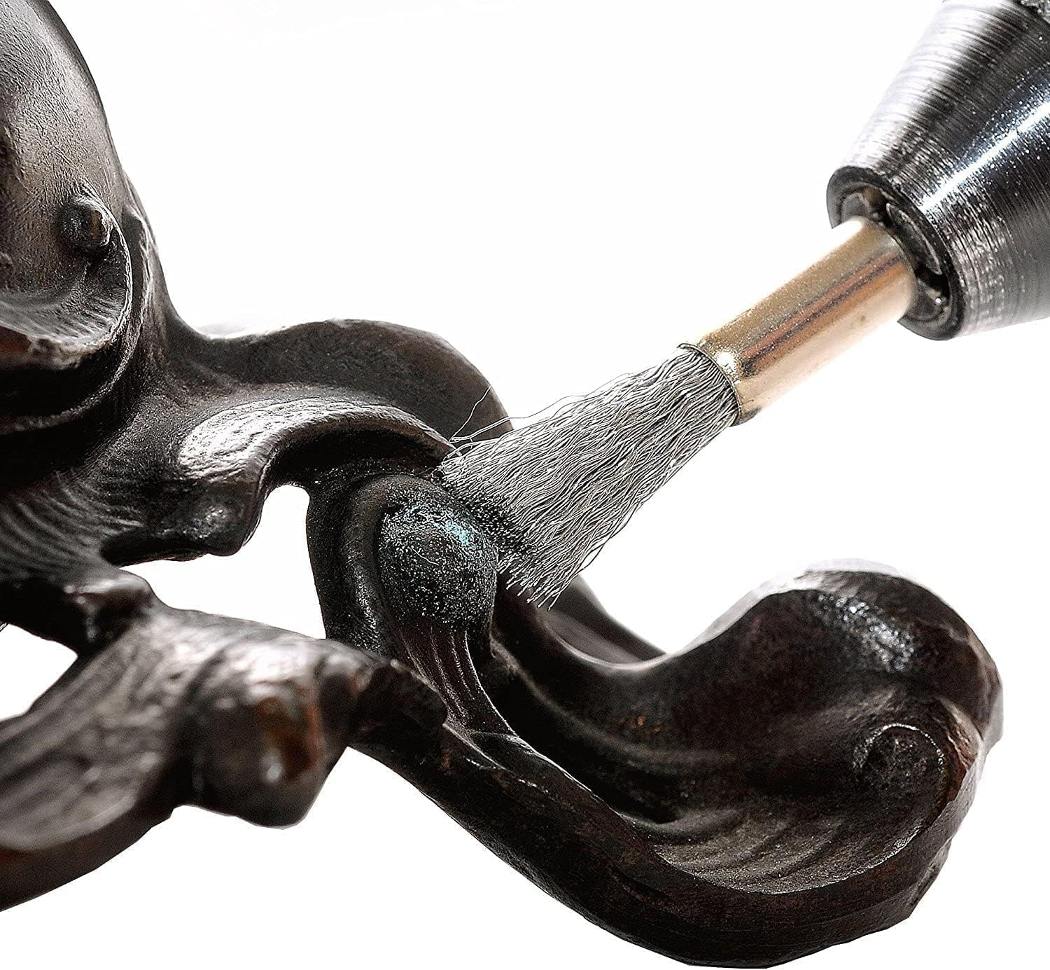 KEWAYO 30Pcs Stainless Steel Wire Brushes 1/5&Prime;(5Mm) X 1/8&Prime;(3Mm) Wire Brush Rust Paint Removal Bits Polishing Rotary Tools image number 1