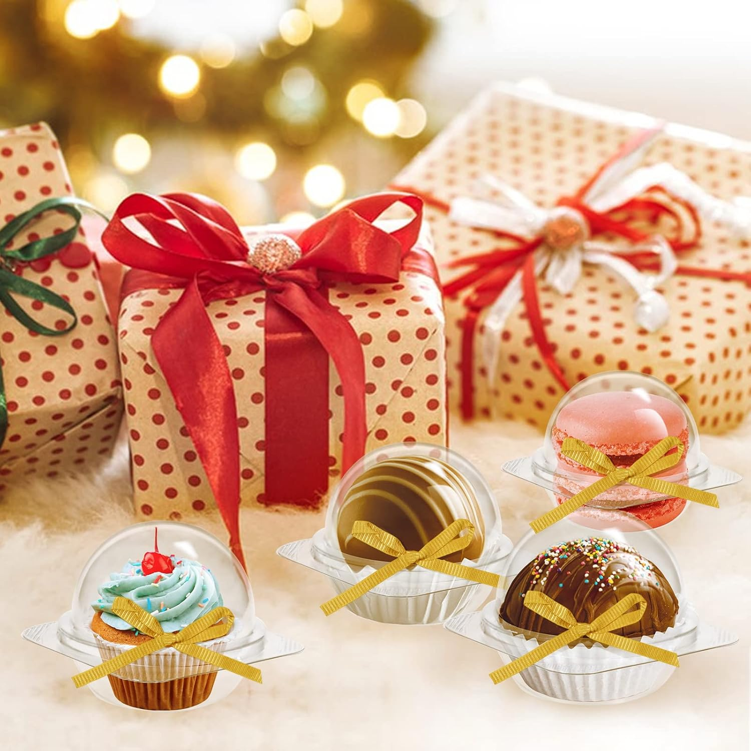 Cocoa Bomb Boxes Spherical Chocolate Bomb Package Box Small Cupcake Box 50 Pack image number 5