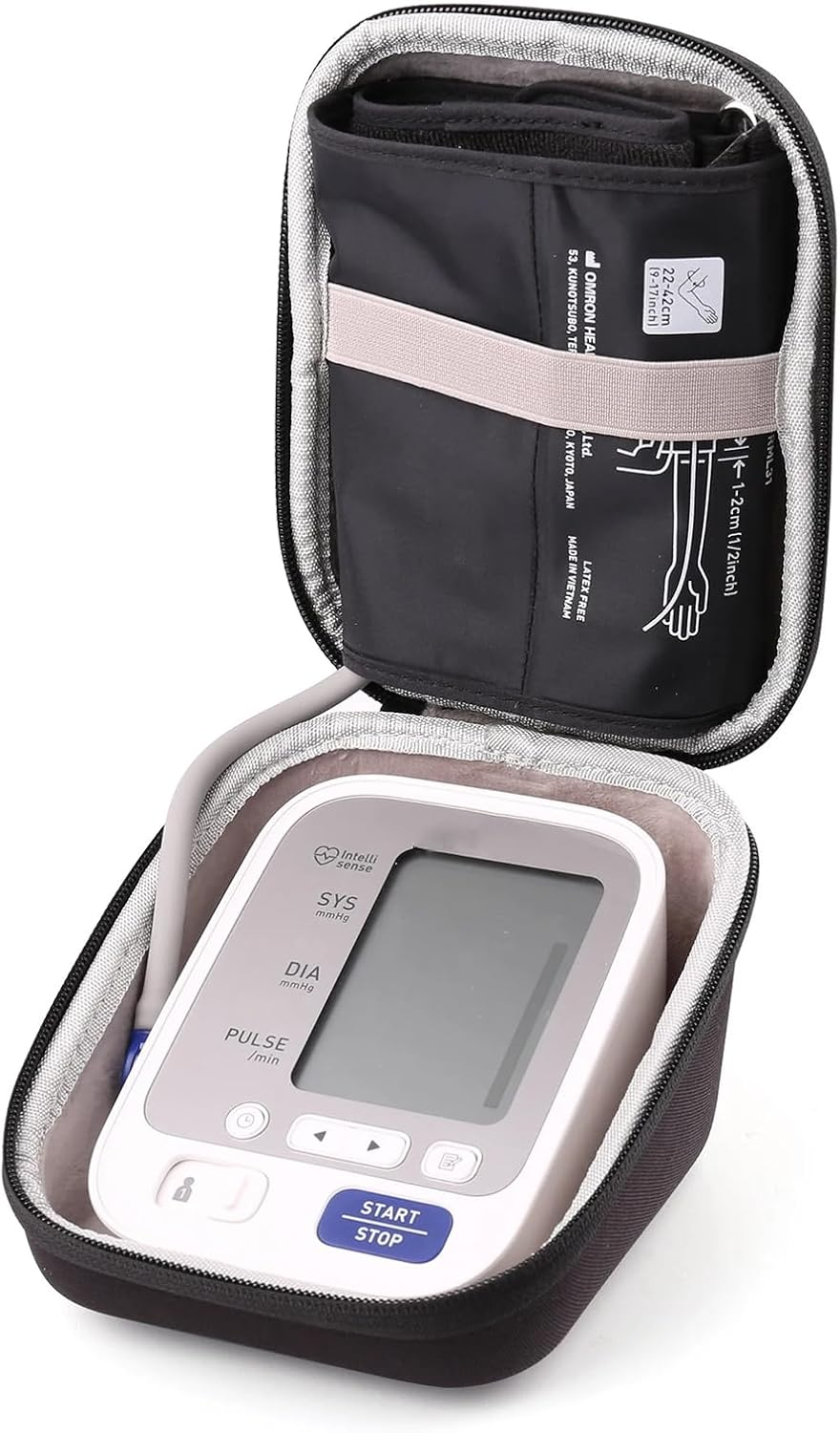 Hard Shell Case for Ihealth Blood Pressure Monitor, Portable Carrying Travel Case with Handle and Mesh Pouch, Velvet Lining image number 5