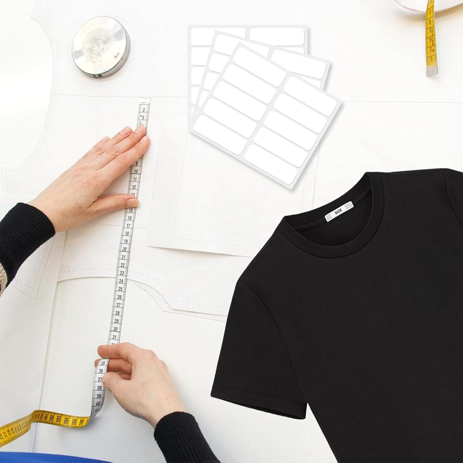 Name Labels for Clothes, 60Pcs No-Iron Clothes Labels Washable, Waterproof Stamps for Clothes, Fabrictags for Nursing Home School Name Tag Fabric Stickers(4.45 X1.27Cm/18X0.59Inch) image number 5