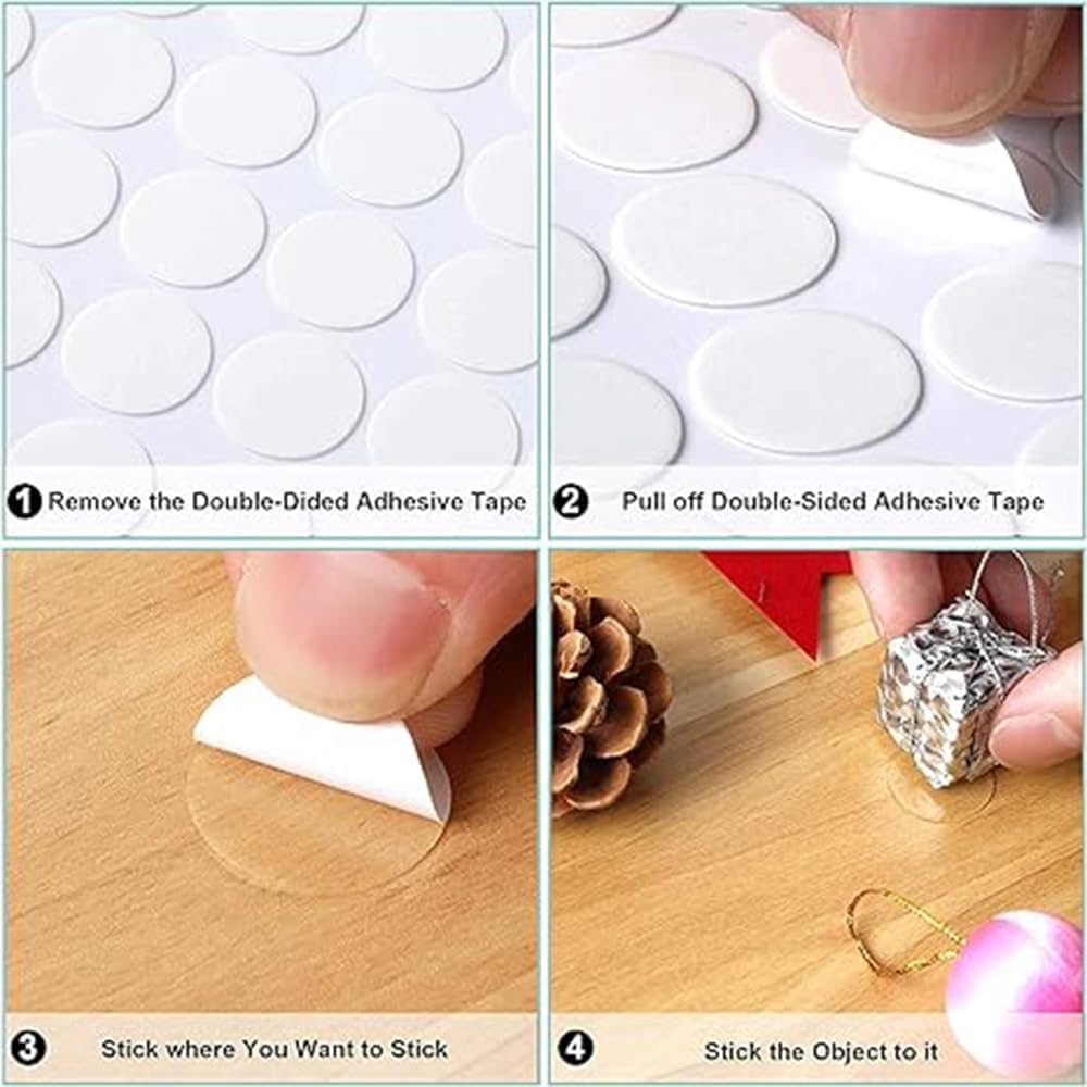 800 Pcs Clear Removable Sticky Tack Double Sided Washable Transparent Sticky Dots Stickers No Trace Sticky Putty Waterproof Small Stickers for Festival Decoration DIY Craft Balloons (800) image number 1