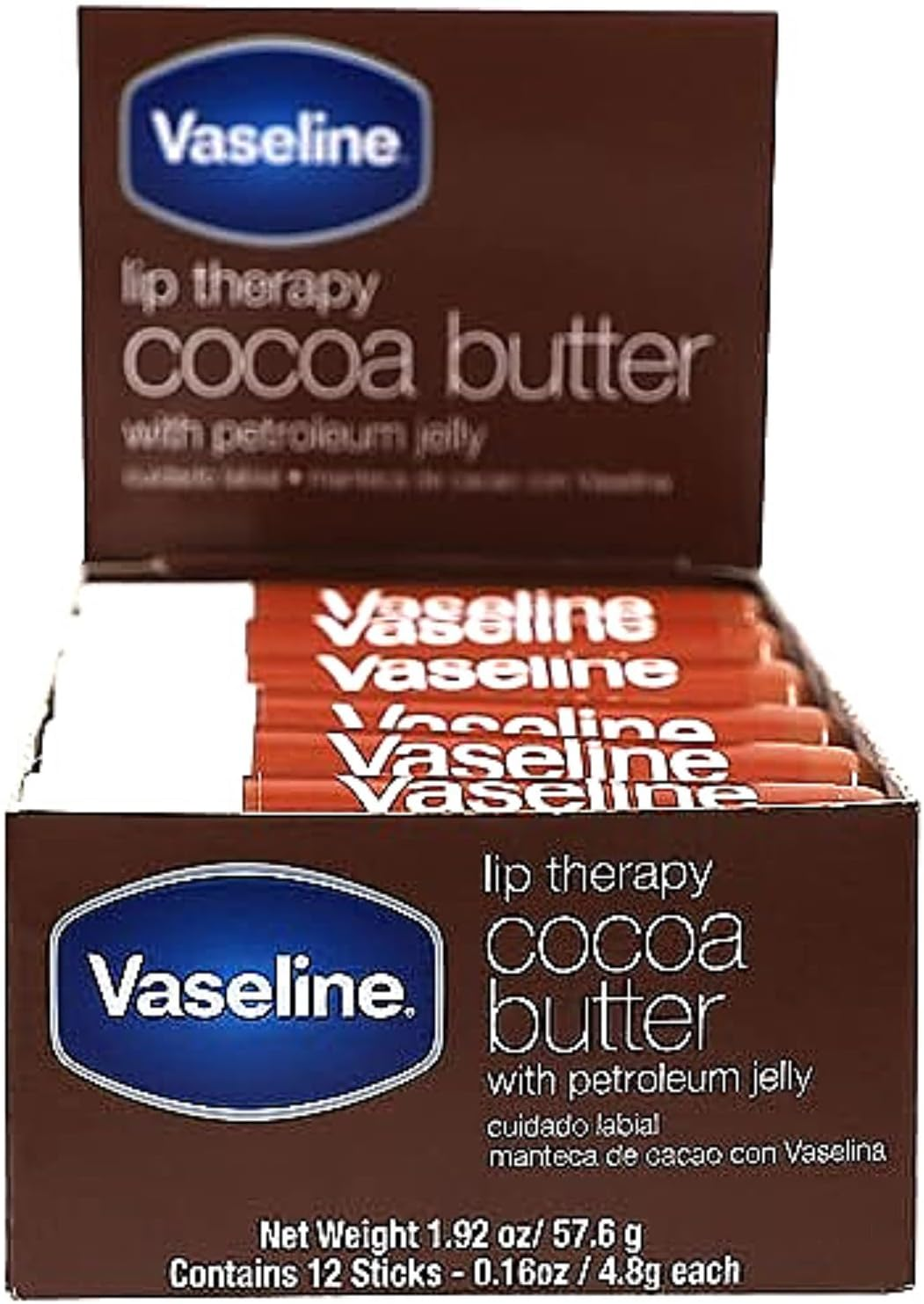 Vaseline Lip W/O Backer Card Cocoa - 12 Pack Box image number 2