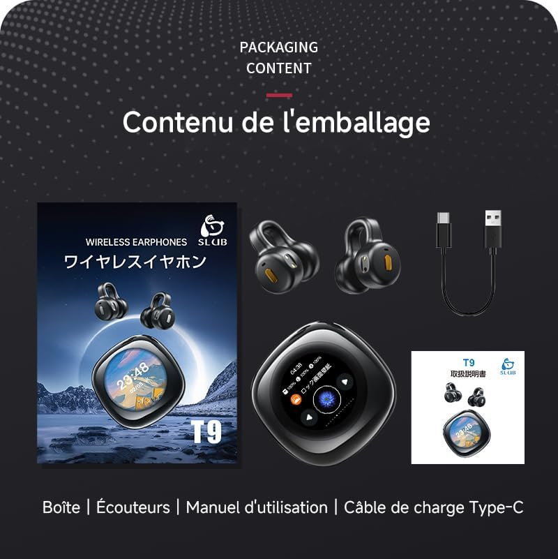 Slub Bluetooth 5.4 Open-Ear Wireless Earbuds Clip-On Design Comfortable Touch Control Automatic Pairing Instant Connection Water-Resistant for Ios/Android（Beige image number 5