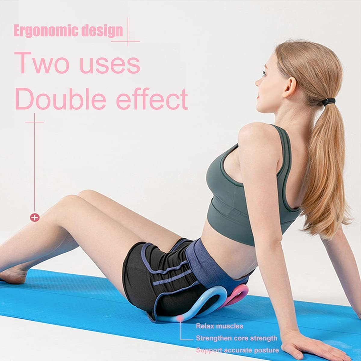 METOY Yoga Pilates Stretch Ring Set,Fitness Shaping Training Circle, Pilates Ring 14 Inch for Thigh Workout,Inner Thigh Exercise Equipment for Women, Pilates Equipment Thigh Master,For Home/Gym image number 4