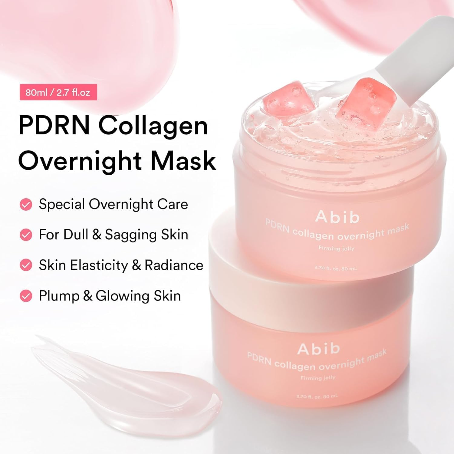 Abib Rice Probiotics Overnight Mask Barrier Jelly 2.7 Fl Oz I Moisturizer for Slugging Intensive Hydrating Nourishing Face Sleeping Mask for Korean Skin Care (Firming Jelly 2.7 Fl Oz (Vegan PDRN)) image number 1