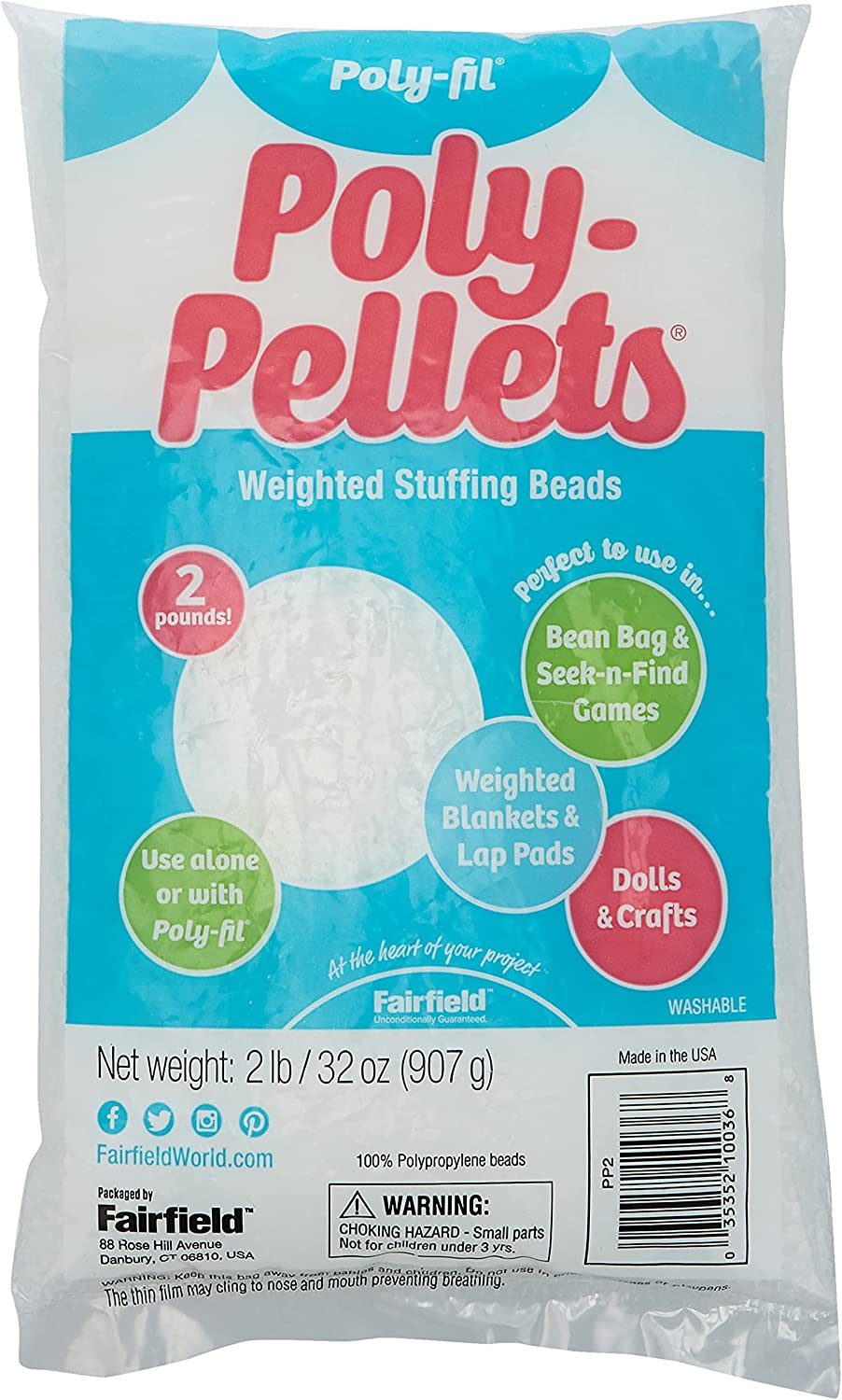 Fairfield PP2 Poly-Pellets Weighted Stuffing Beads image number 1