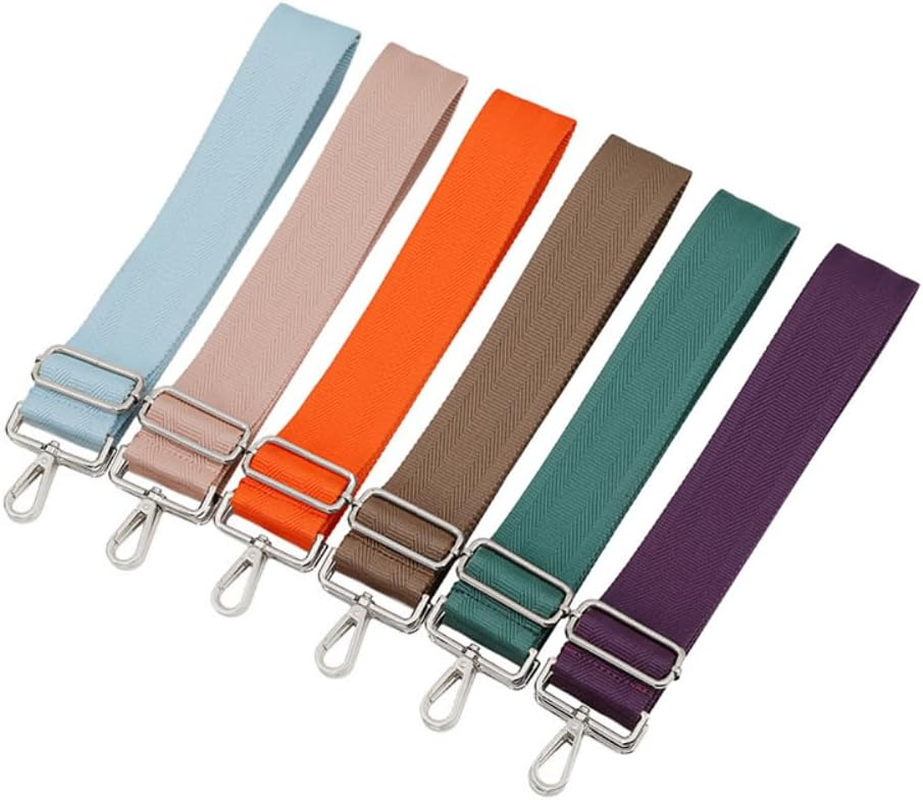 Blausky Adjustable Handbag Shoulder Strap, 75-130 Cm, Width 5 Cm, with Silver Carabiner, Replacement Strap for Women Shoulder Bag, Beige image number 2