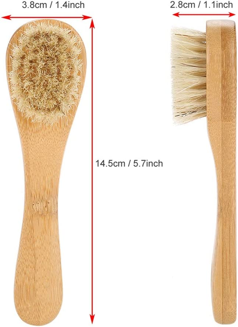 Face Brush, Dry Brush, Dry Body Brush Face Cleaning Tool Portable Wood Face Brush Dry Brushing Body Brush Daily Use Travel Use Bathroom for Home image number 1