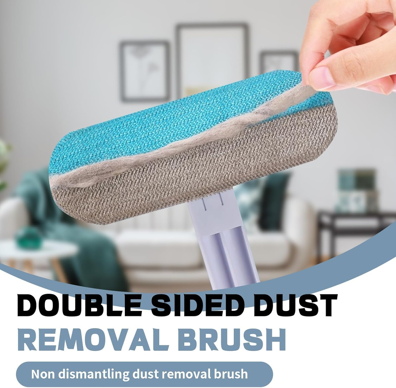 1 Set Pet Hair Remover Brush, Long Handle Hair Remover for Dog Hair and Cat Hair, Effective Pet Hair Remover for Furniture, Carpets and Car Seats, 18.5 Cm X 59 Cm