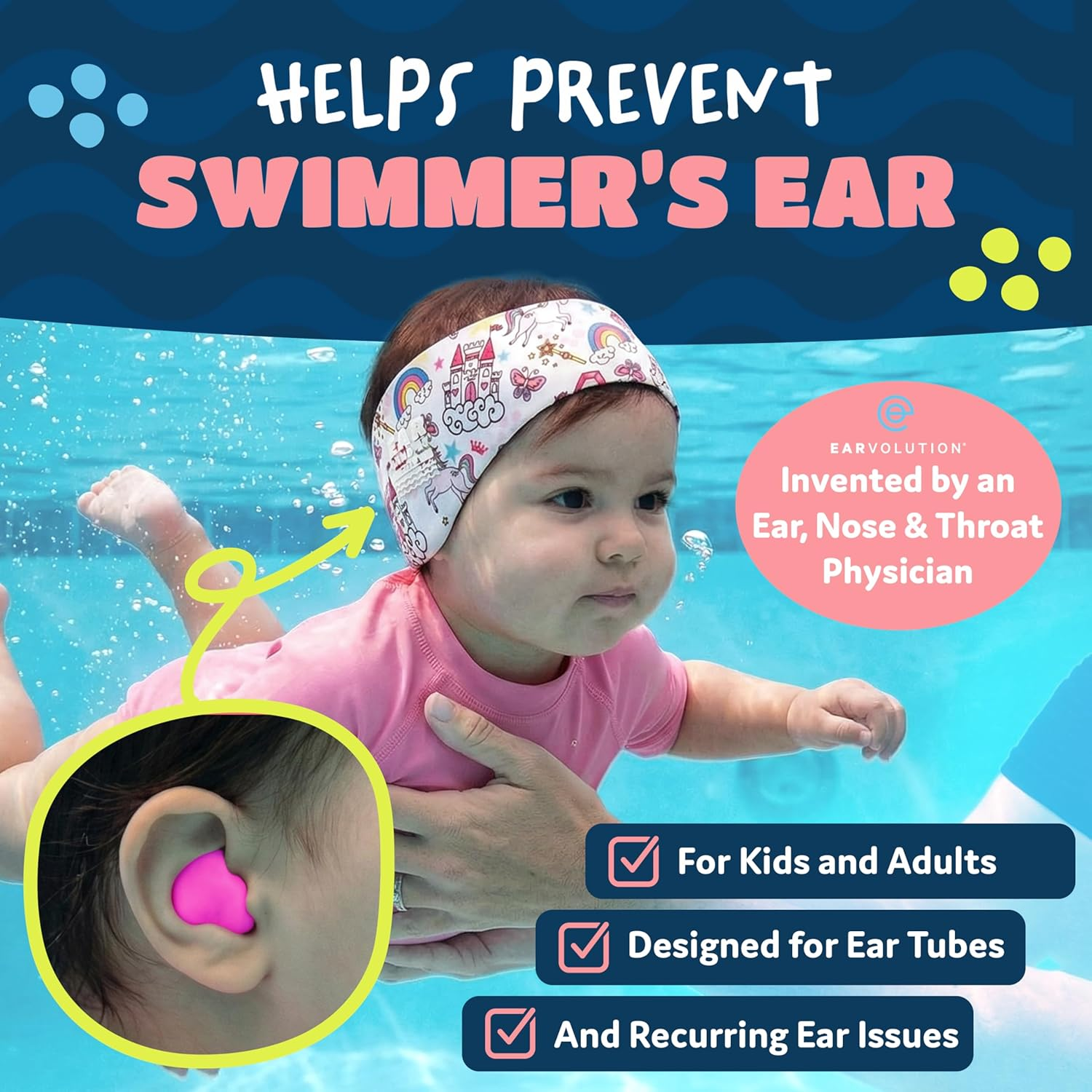 3-Pair Pack of PUTTY BUDDIES Floating Formula Soft Silicone Ear Plugs for Swimming/Bathing - Tan image number 3