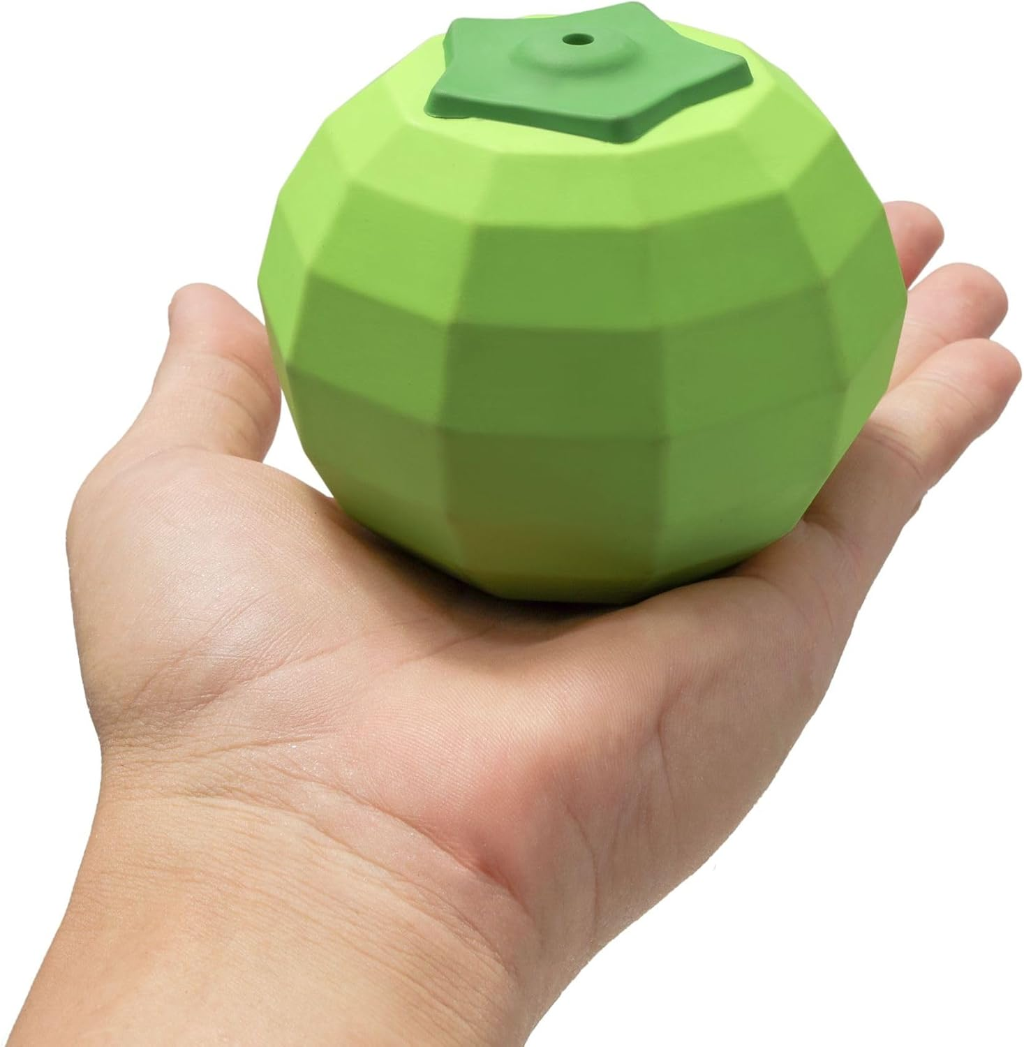 Dog Squeaky Toys for Aggressive Chewers Large Breed Balls Interactive Dog Ball Toy Almost Indestructible for Medium Small Dogs Puppy Chew Toys Teeth Cleaning with Natural Rubber (Green, One Size) image number 5