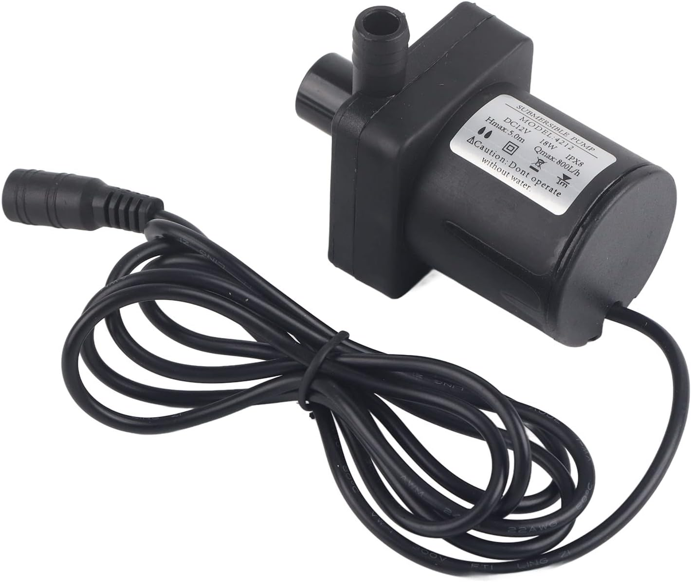 Jeffergarden DC Submersible Pump Mini ABS Silent Brushless Motor Fountain Pump for Pools Pond 12V 18W image number 2
