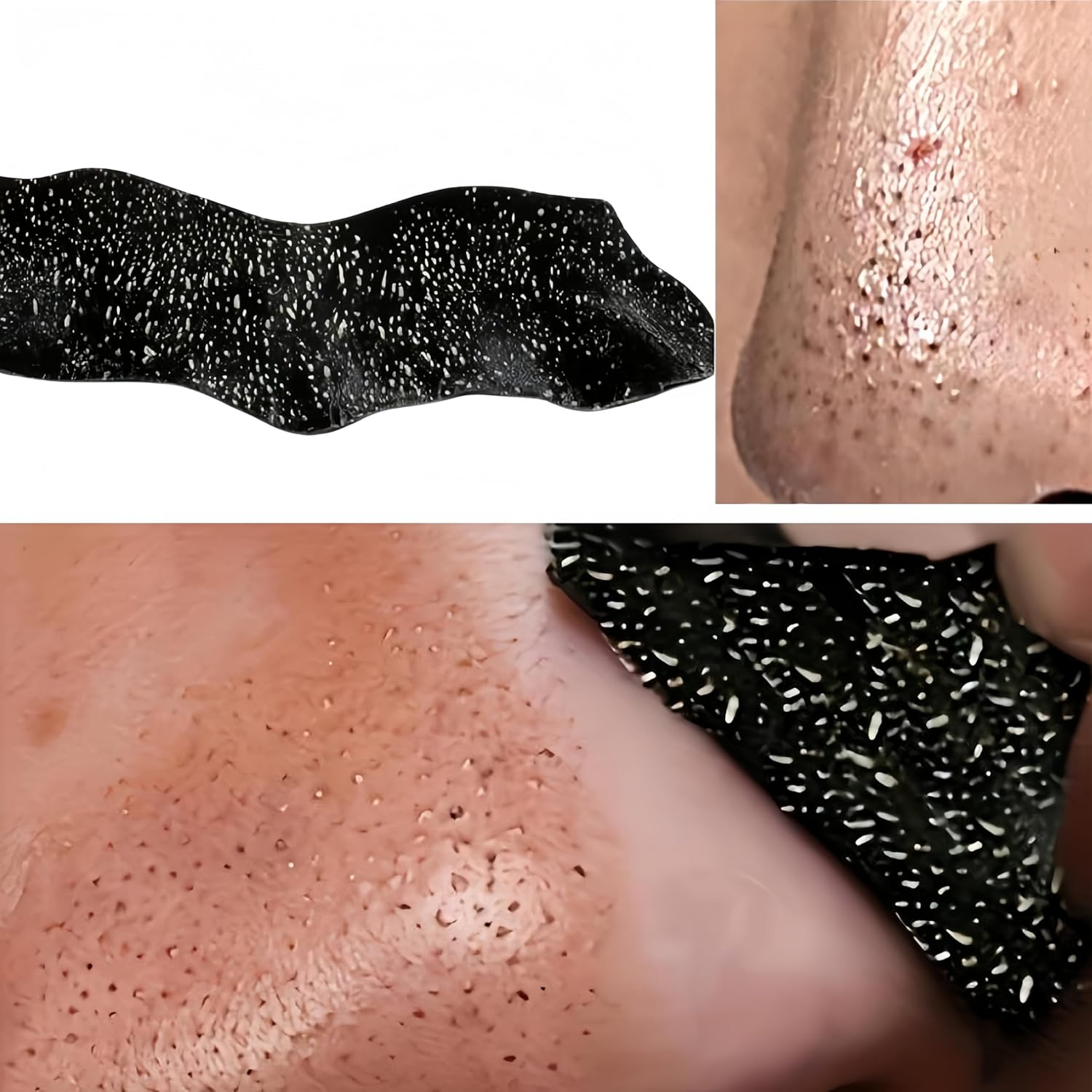 100 Pcs Deep Cleansing Pore Strips,Natural Charcoal Nose Strips,Large Size Nose Pore Strip, Black Head Remover for Face,For with Instant Blackhead Removal and Pore Unclogging image number 3