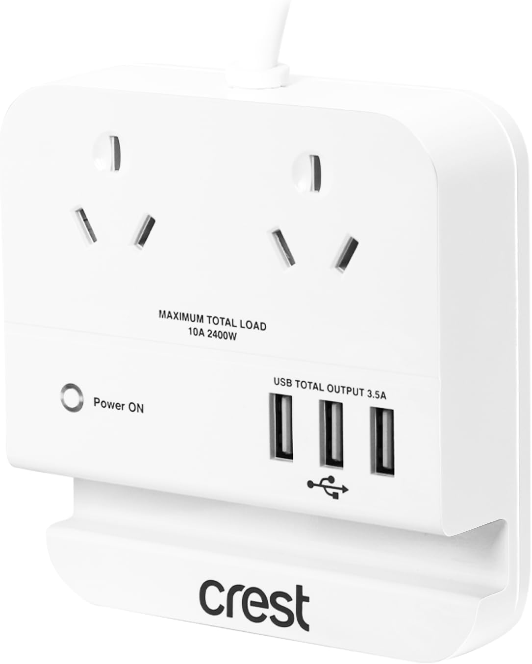 Crest Desktop Power Hub 2 Socket 3 USB
