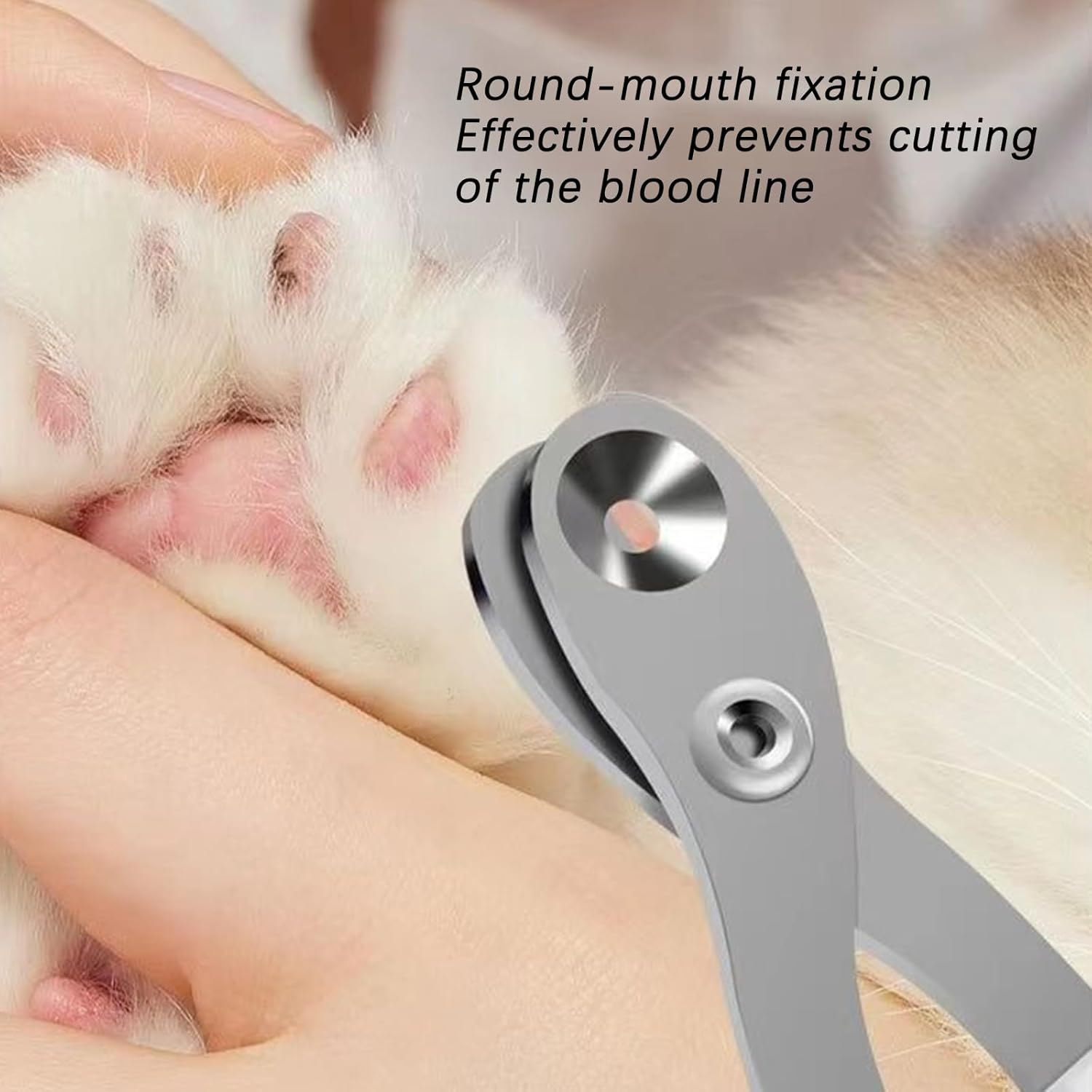 RIBHNXHI Cat Nail Clippers with Circular Cut Hole to Avoid over Cutting, Professional Pet Nail Clippers with Sharp Angled Blade, Complete Paw Care Set for New Pet Owners (Orange) image number 4