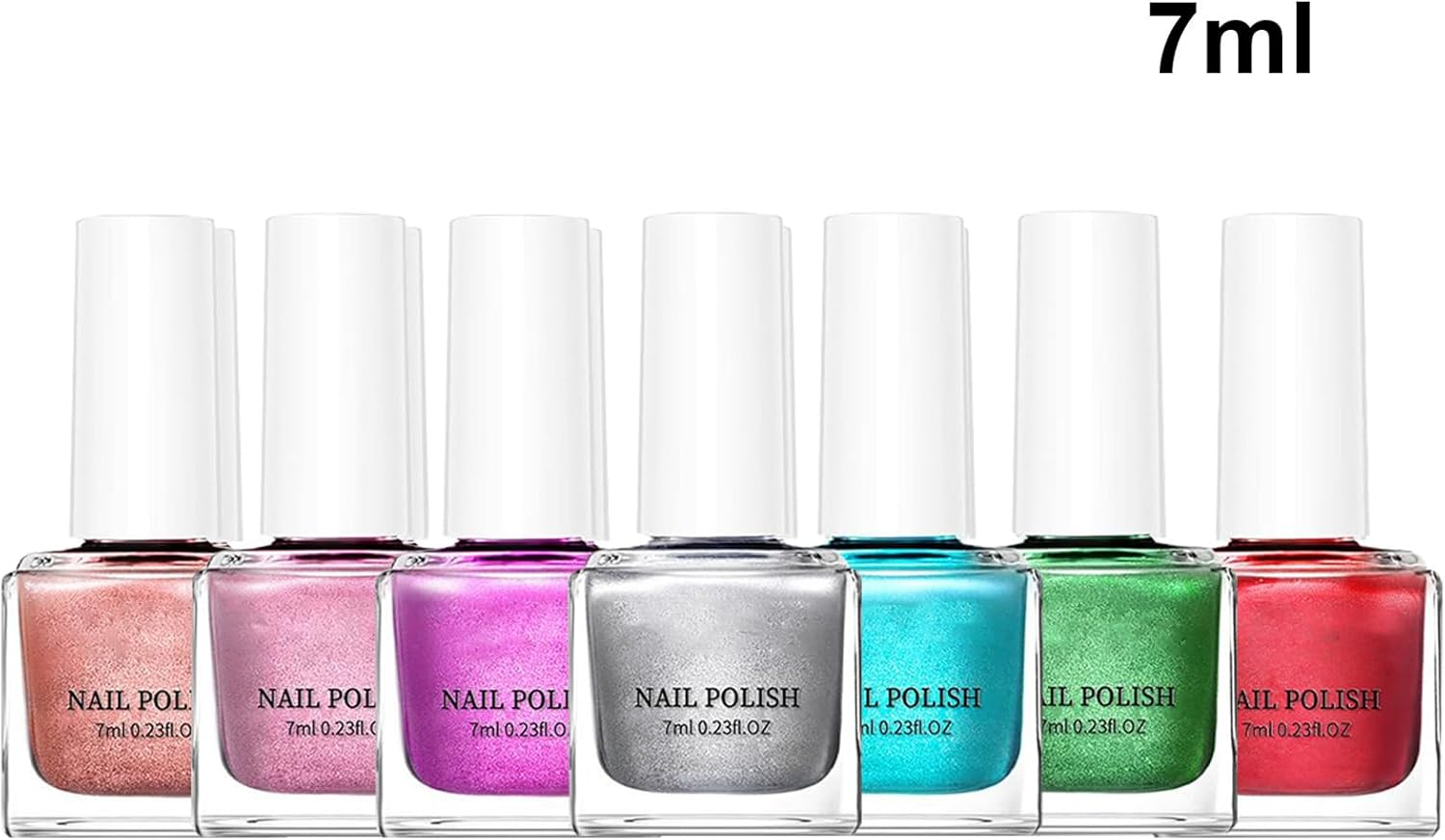 Mirror Nail Polish &ndash; Radiant Chrome Shade Set, Fast-Setting Liquid Glaze, Ultra-Reflective Style Accent, Color-Intense Fingertip Lacquer | for Manicure Creations Fashion Gatherings Festive Evenings Tr
