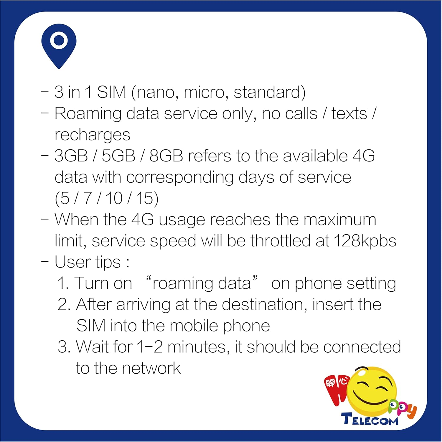 Happy China 15 Days Unlimited Data Travel Sim Card | No Daily Limit | China Unicom Network | 8GB of 4G LTE High-Speed Data Then 128Kbps | No Registraton | Support Whatsapp, Facebook, Google and More image number 5