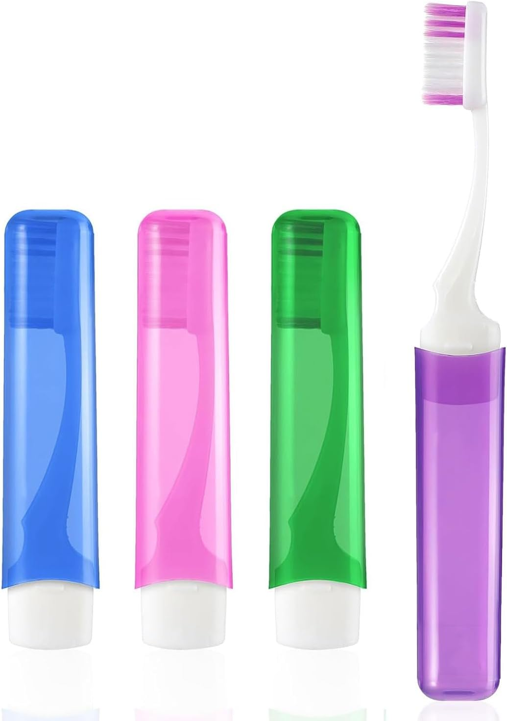 Pack of 4 Portable Travel Toothbrushes, Foldable Soft Toothbrush, Portable Travel Manual Toothbrushes for Adults, for Camping, School, Business Travel, Hiking image number 3