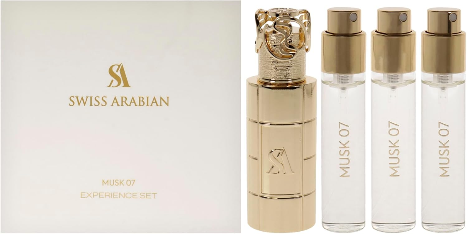 Swiss Arabian Musk 07 for Unisex 4 Pc Mini Gift Set 3 X 1Oz Perfume Spray, Metal Case image number 6