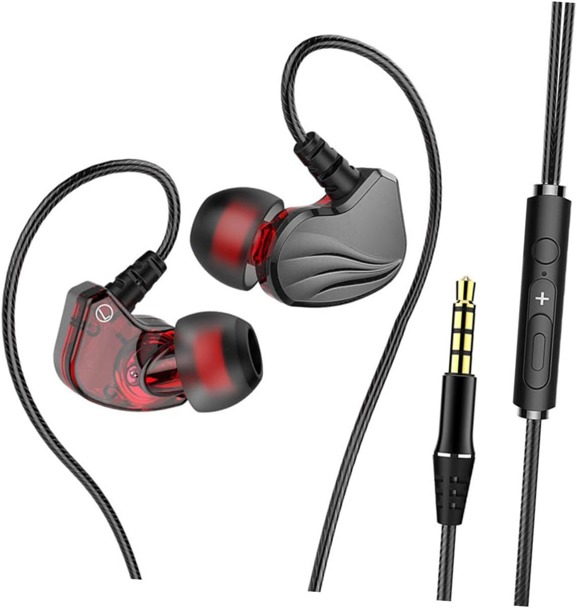 GAXIRE 3.5Mm Plug In-Ear Headphones Wired Earphone Heavy Bass Universal Earphones for Mobile Phone and Tablet Gunmetal Color for Audio image number 5