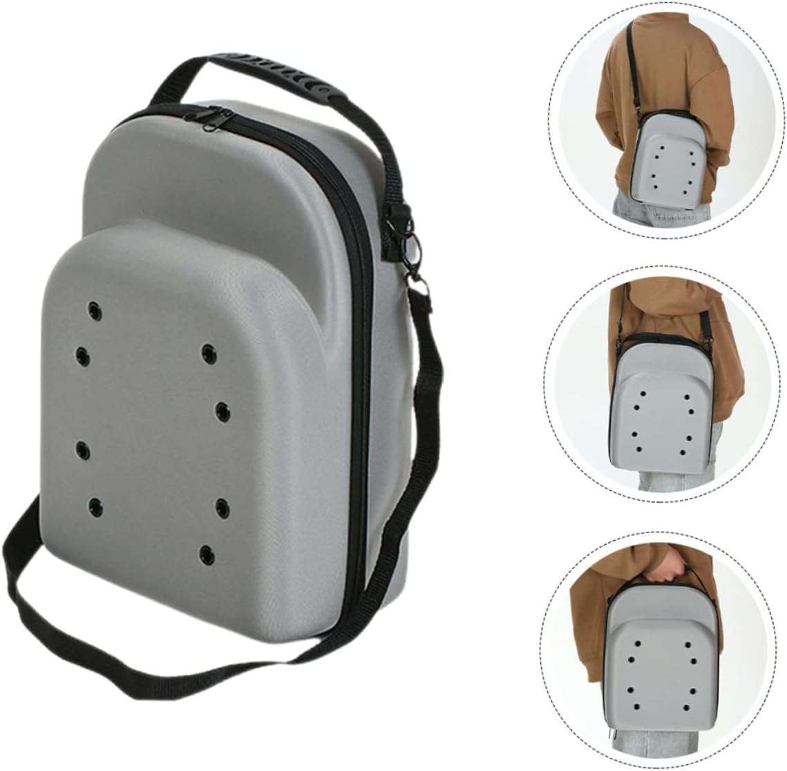 Luxshiny Hat Storage Bag for Baseball Caps Travel Case Holder Mesh Design for Traveling and Organizing Hats image number 3