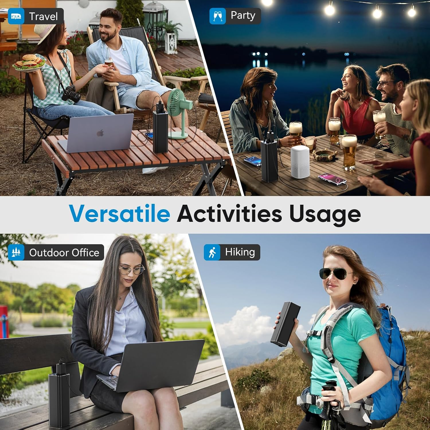 Portable Laptop Power Bank with 120W AC Outlet, 65W PD Fast Charging, 31200Mah Portable Laptop Charger for Laptops, Tablets and Smartphones image number 4